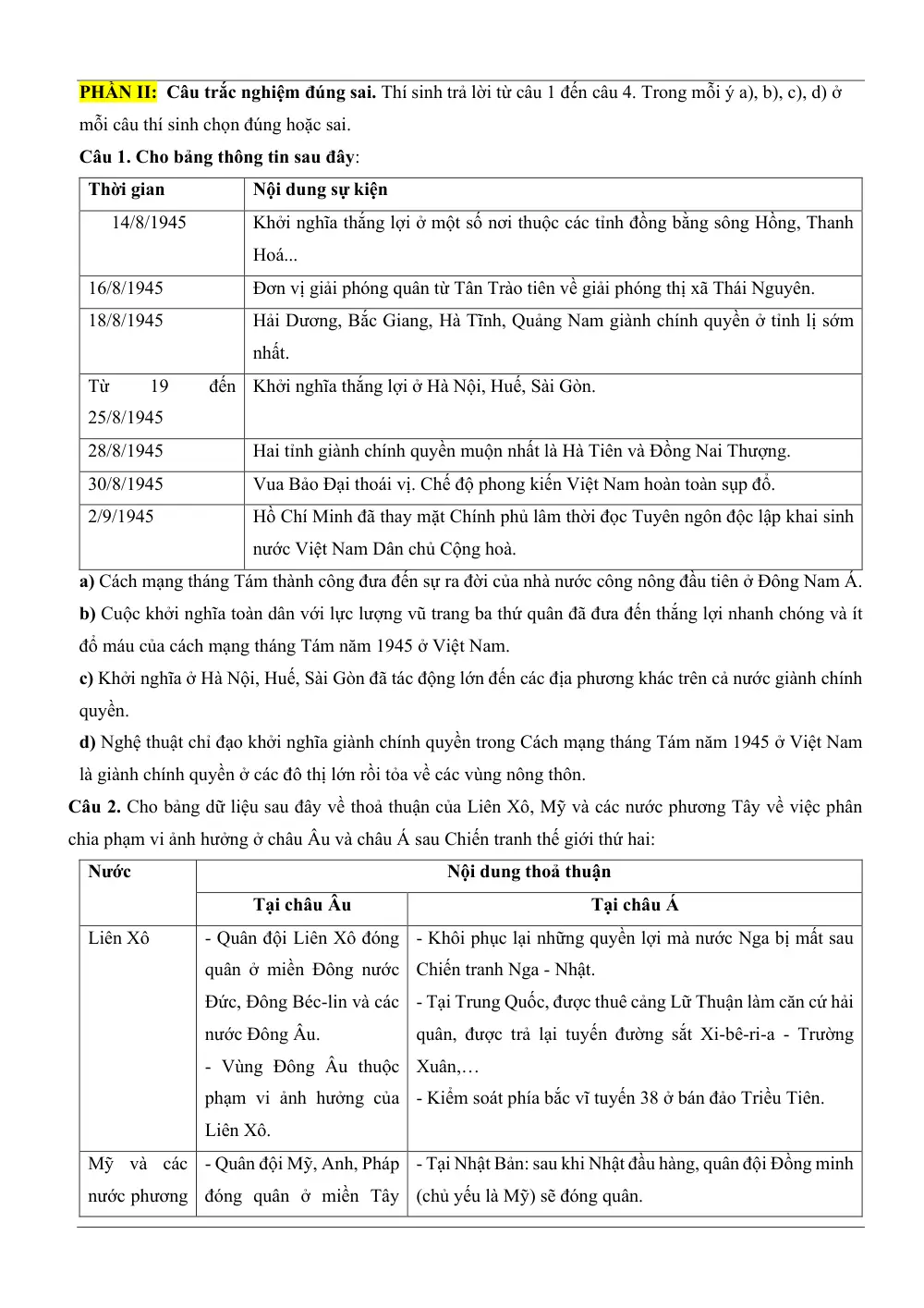 Đề thi thử Tốt nghiệp THPT Lịch sử 2025-2026 trường THPT Ngô Quyền (Hải Phòng) - trang 5