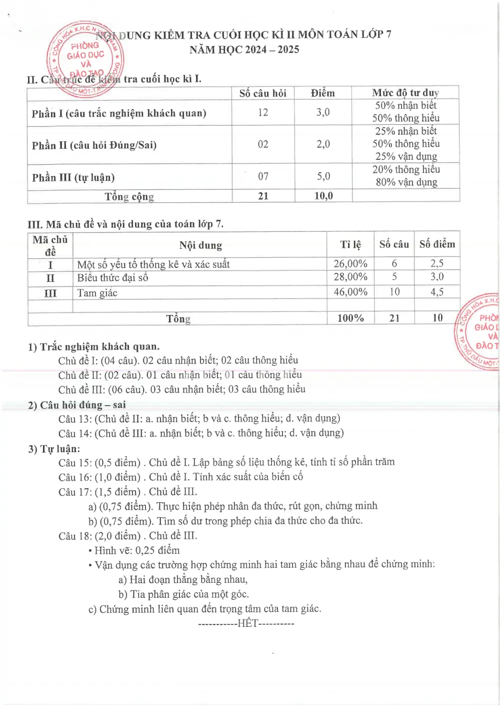 Đề thi Học kì 2 Toán 7 năm 2024-2025 phòng GD&ĐT Thủ Dầu Một (Bình Dương) - trang 5