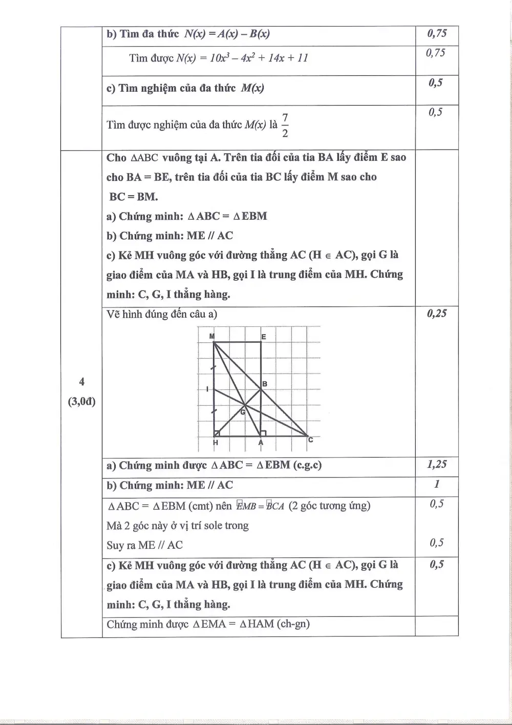 Đề thi Học kì 2 Toán 7 năm 2024-2025 trường THCS Ngọc Lâm (Hà Nội) - trang 4