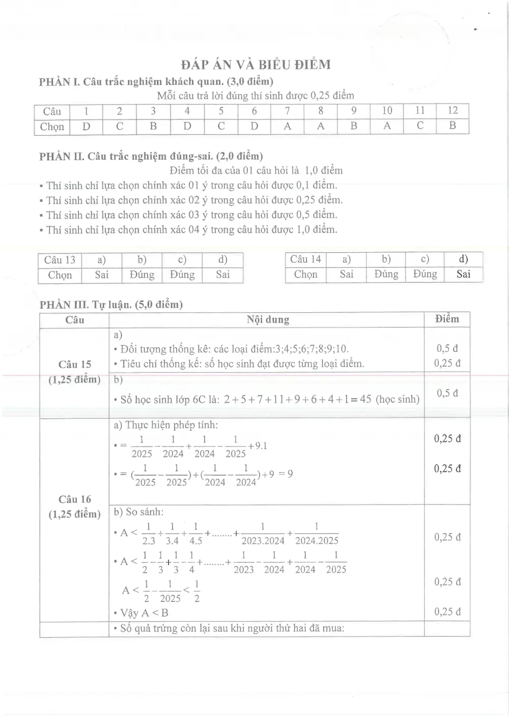 Đề thi Học kì 2 Toán 6 năm 2024-2025 phòng GD&ĐT Thủ Dầu Một (Bình Dương) - trang 10