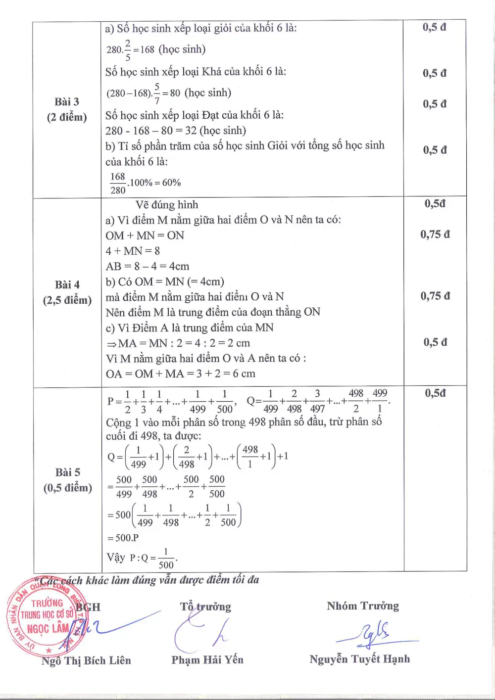Đề thi Học kì 2 Toán 6 năm 2024-2025 trường THCS Ngọc Lâm (Hà Nội) - trang 4