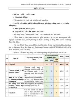 Trang đầu Đề minh họa Toán vào lớp 10 năm 2026-2027 Sở Đồng Tháp