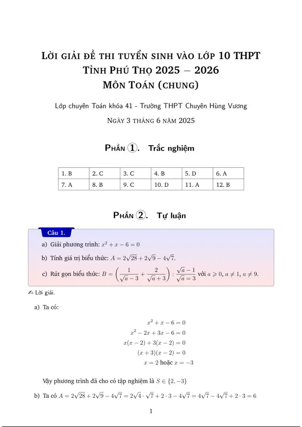 Đề tuyển sinh vào 10 Toán 2025-2026 Sở Phú Thọ - trang 3