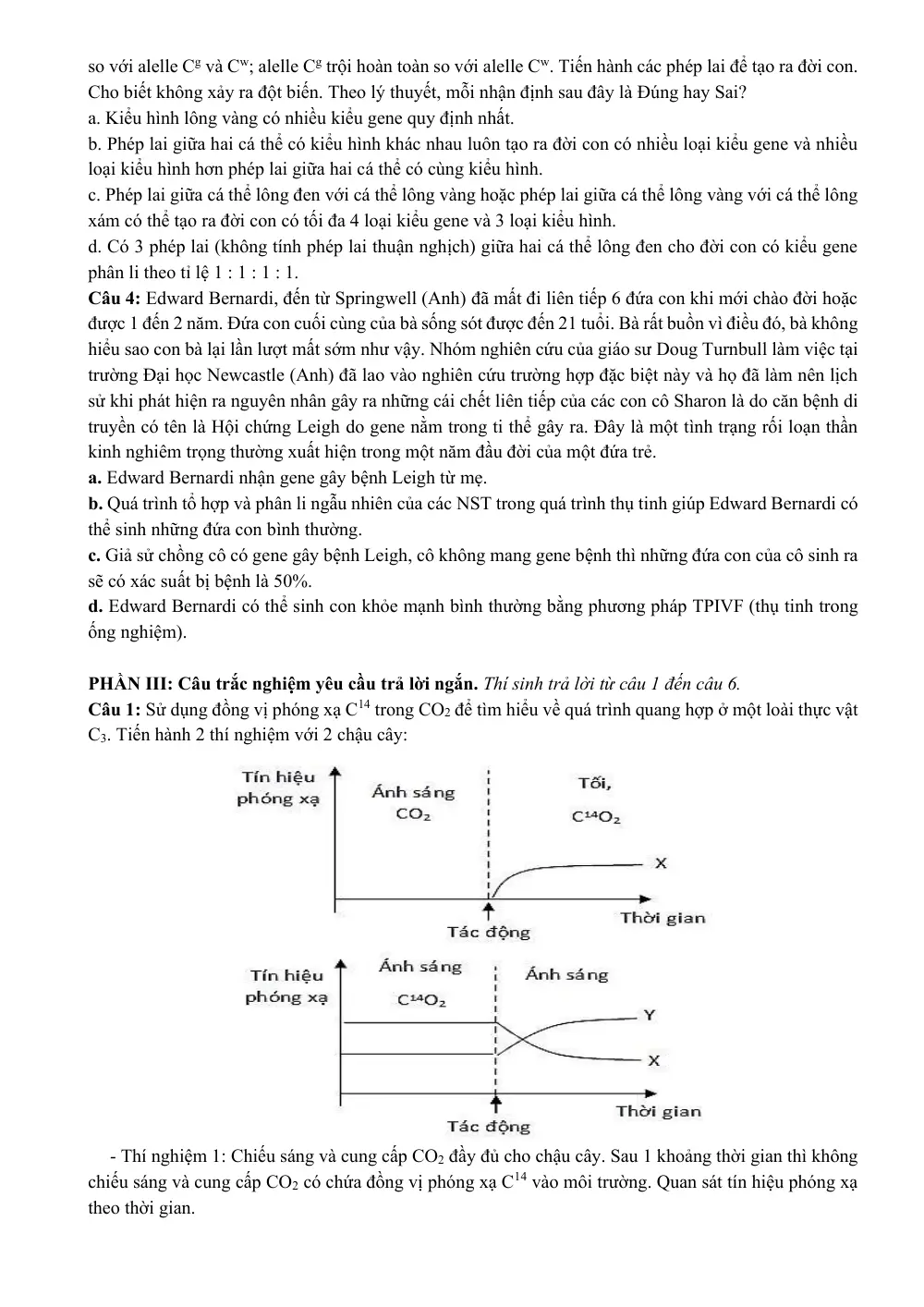 Đề thi thử Tốt nghiệp THPT Sinh học 2025 - 2026 Cụm 13 trường THPT (lần 1) (Hải Phòng) - trang 6