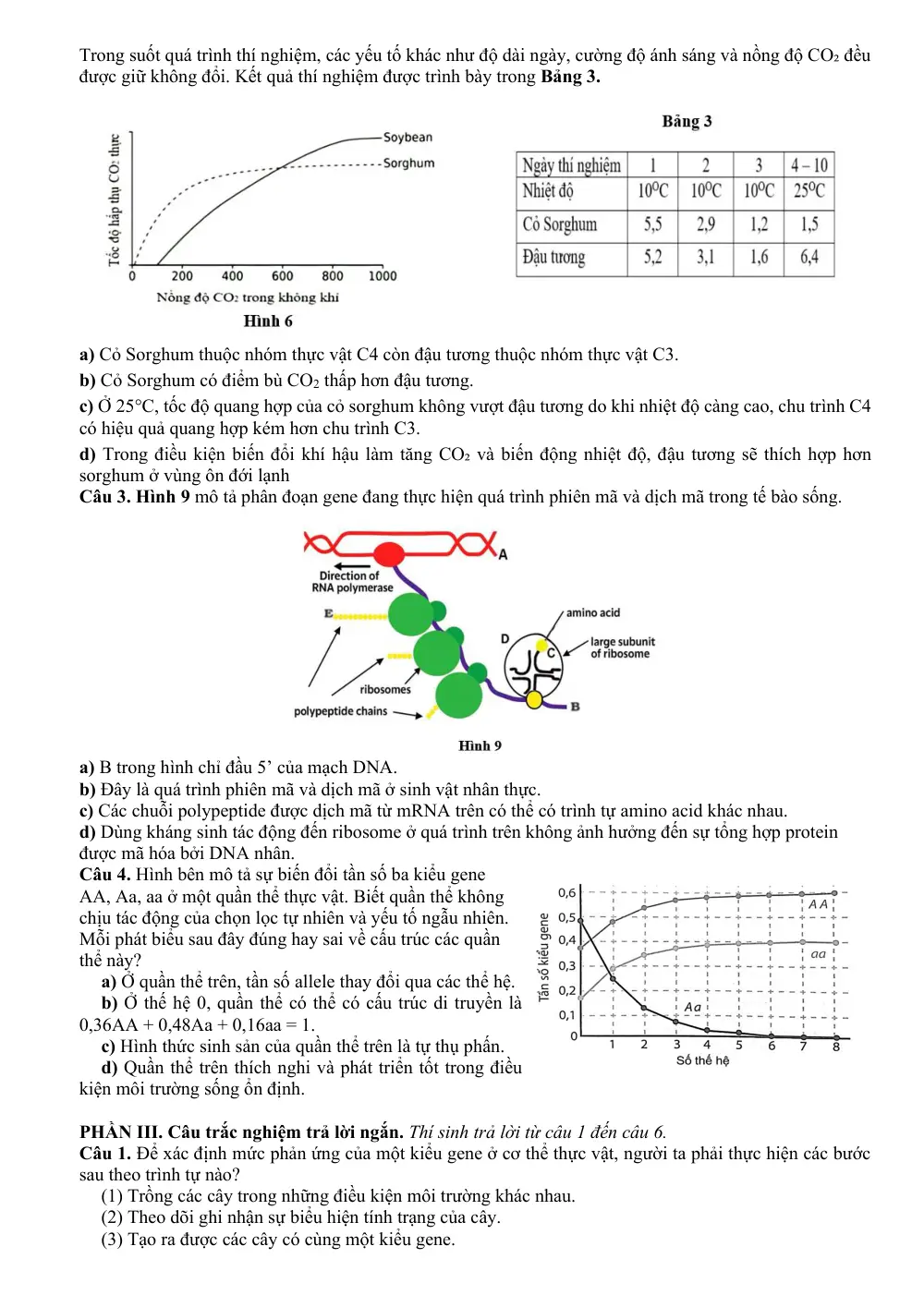 Đề thi thử Tốt nghiệp THPT Sinh học 2025 - 2026 trường THPT Tĩnh Gia 4 (Thanh Hóa) - trang 4