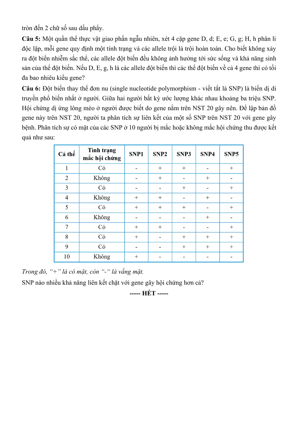 Đề thi thử Tốt nghiệp THPT Sinh học 2025 - 2026 trường THPT chuyên Thoại Ngọc Hầu (An Giang) - trang 7
