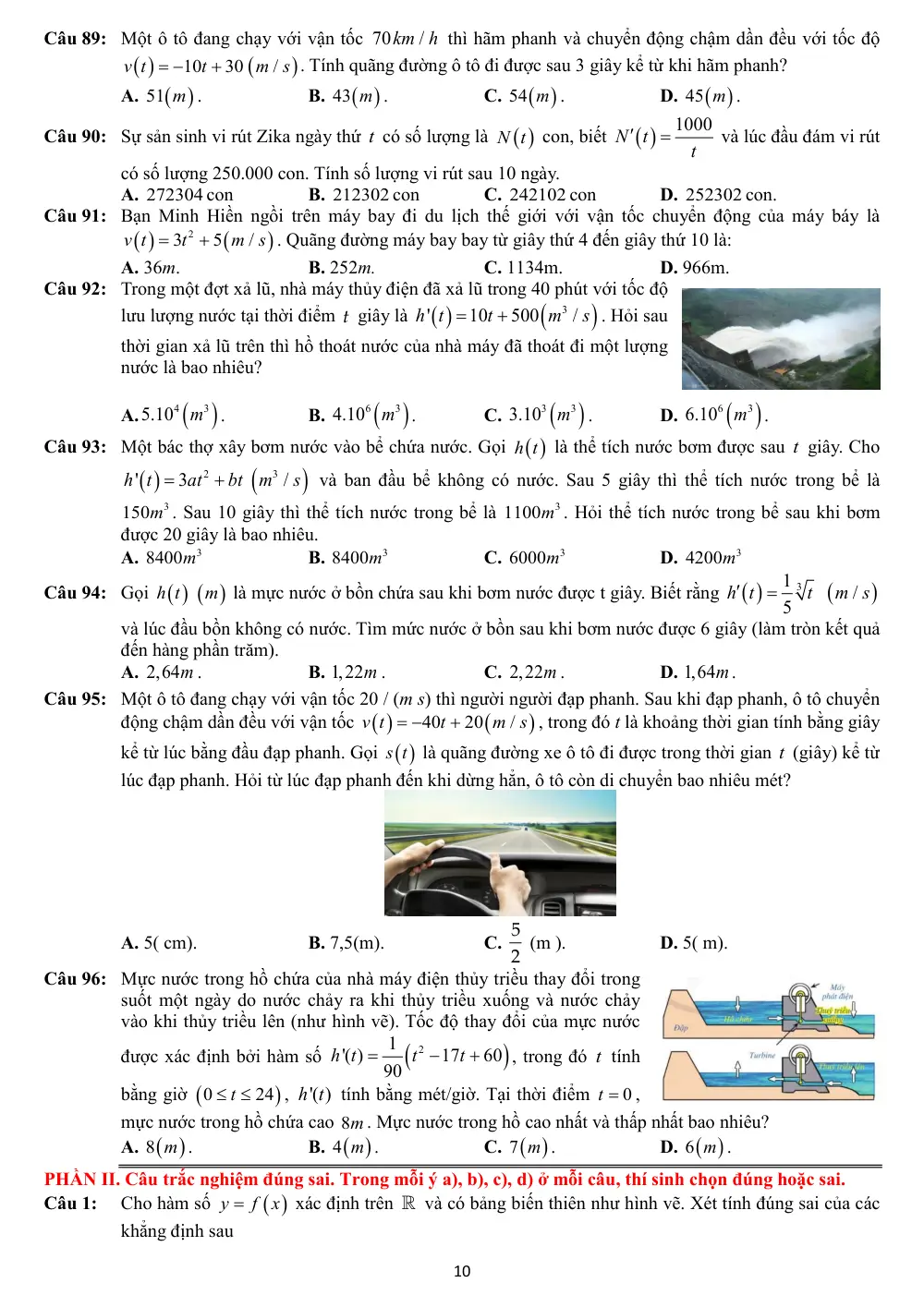 Đề cương ôn tập Học kì 1 Toán 12 trường THPT Gia Bình 1 (Bắc Ninh) năm 2025-2026 - trang 10