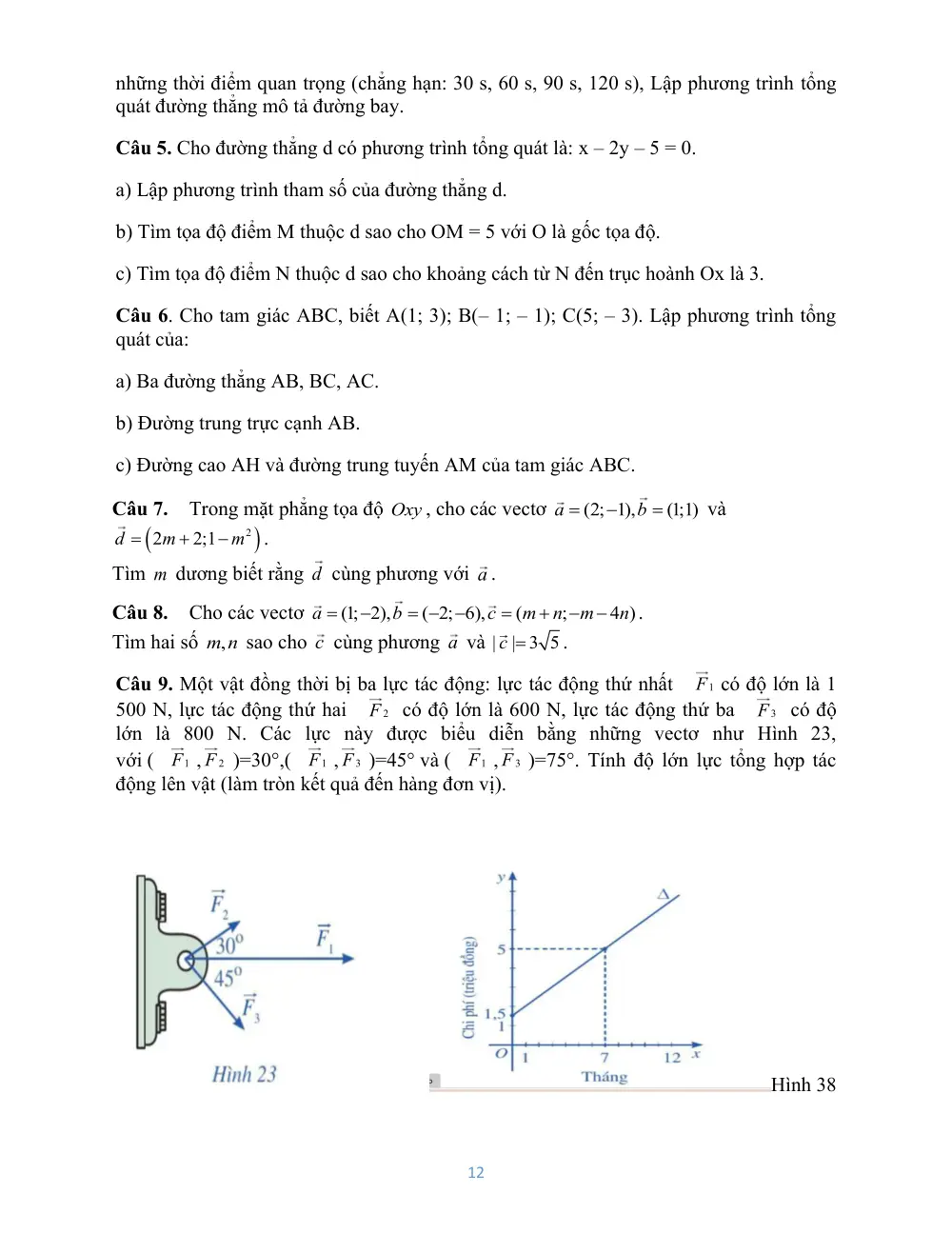 Đề cương ôn tập Giữa kì 2 Toán 10 trường THPT Bùi Hữu Nghĩa (Cần Thơ) năm 2025-2026 - trang 12