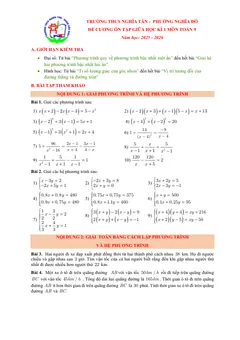 Trang đầu Đề cương ôn tập Giữa kì 1 Toán 9 trường THCS Nghĩa Tân (Hà Nội) năm 2025-2026