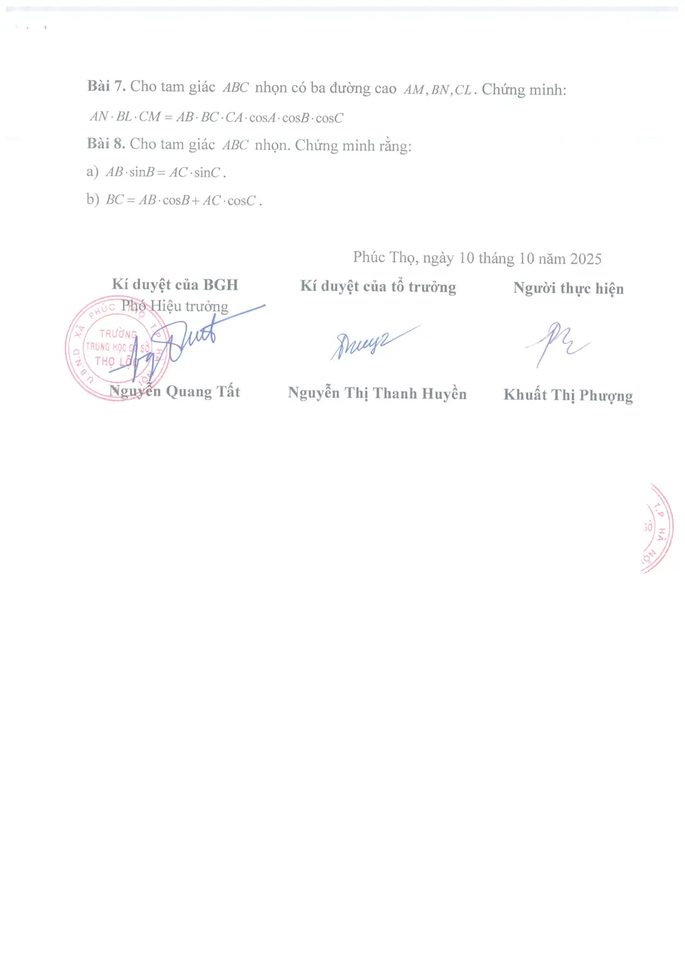 Đề cương ôn tập Giữa kì 1 Toán 9 trường THCS Thọ Lộc (Hà Nội) năm 2025-2026 - trang 5