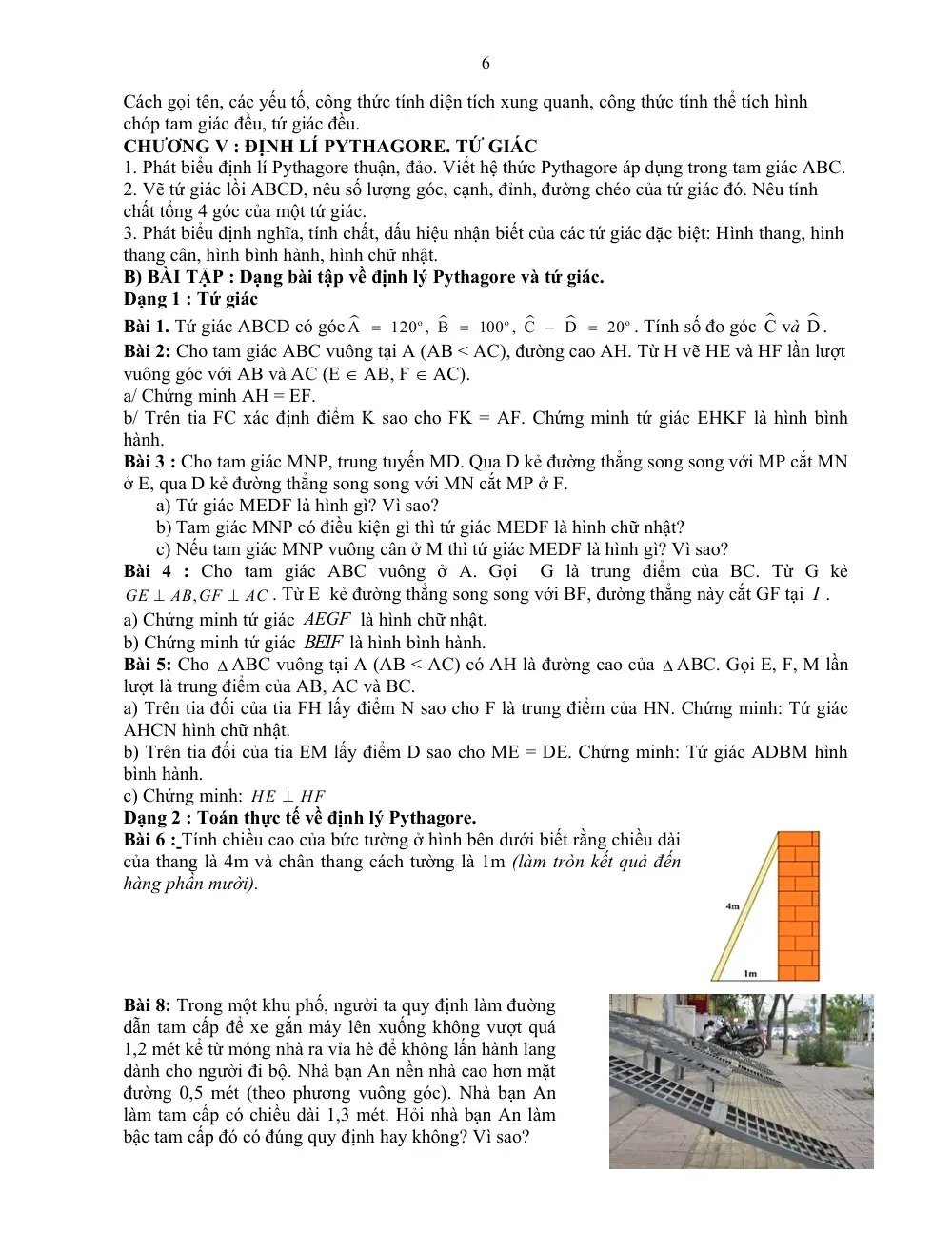 Đề cương ôn tập Học kì 1 Toán 8 năm 2025-2026 trường THCS Ái Mộ (Hà Nội) - trang 5