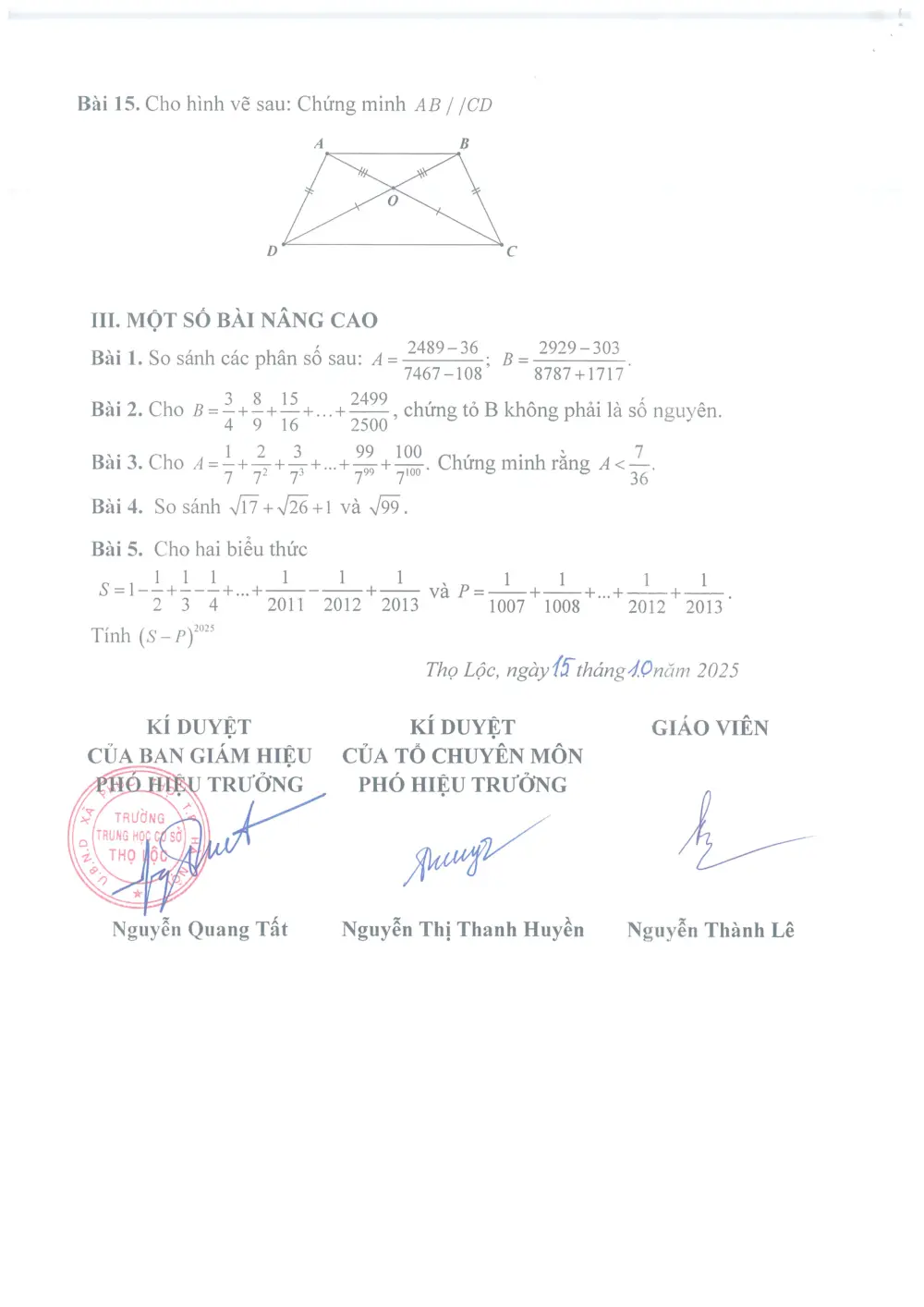Đề cương ôn tập Giữa kì 1 Toán 7 năm 2025-2026 trường THCS Thọ Lộc (Hà Nội) - trang 8
