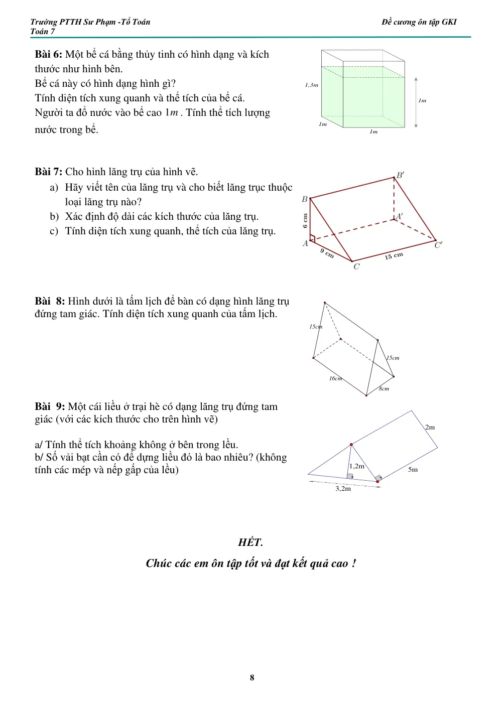 Đề cương ôn tập Giữa kì 1 Toán 7 năm 2025-2026 trường PT Thực hành Sư phạm (Đồng Nai) - trang 8