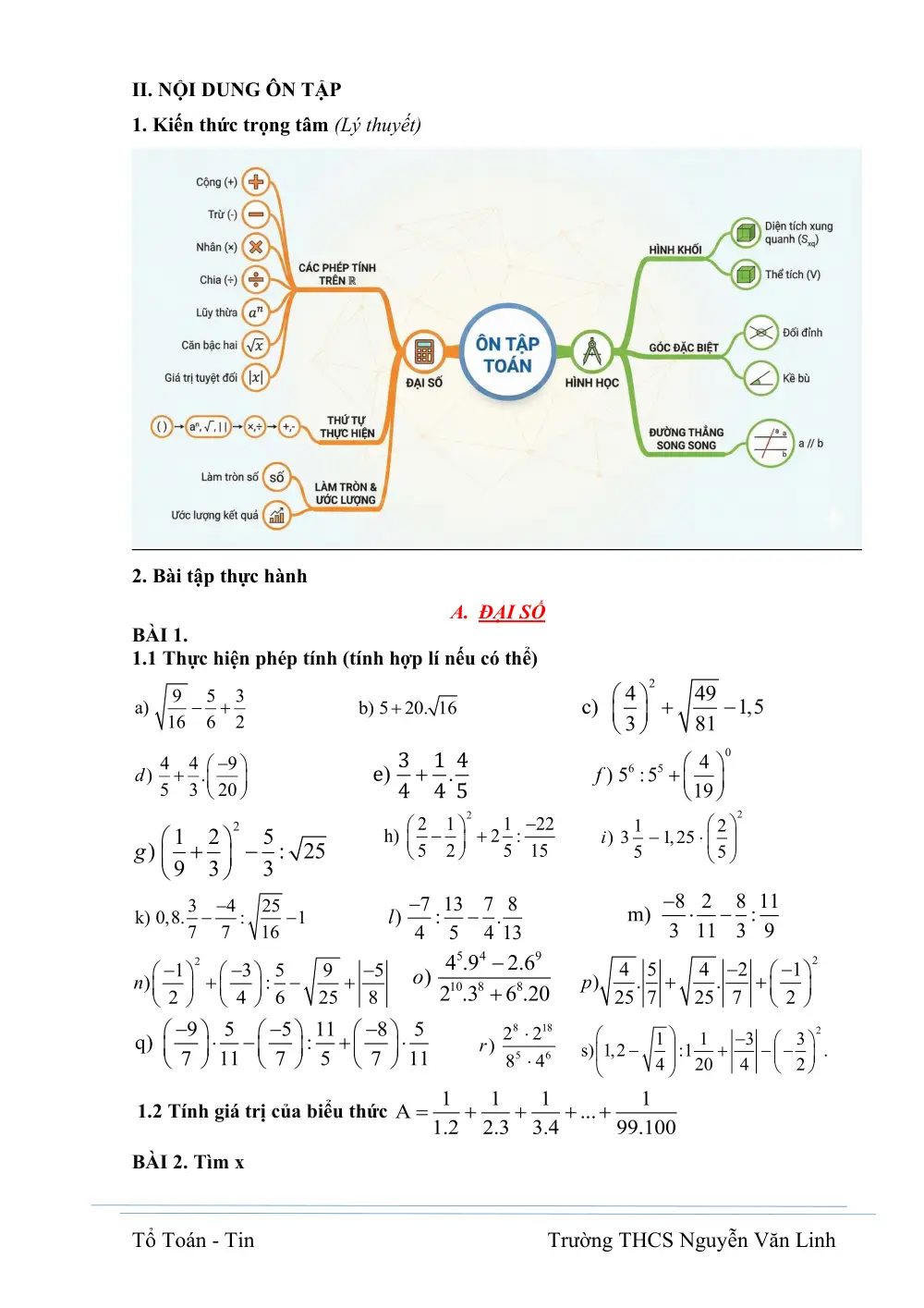 Đề cương ôn tập Học kì 1 Toán 7 năm 2025-2026 trường THCS Nguyễn Văn Linh (TP Hồ Chí Minh) - trang 3