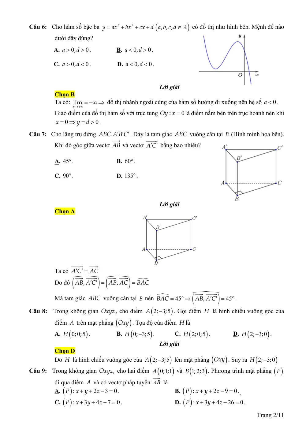 Đề thi thử Tốt nghiệp THPT Toán (lần 1) 2025-2026 Sở Thanh Hóa - trang 11