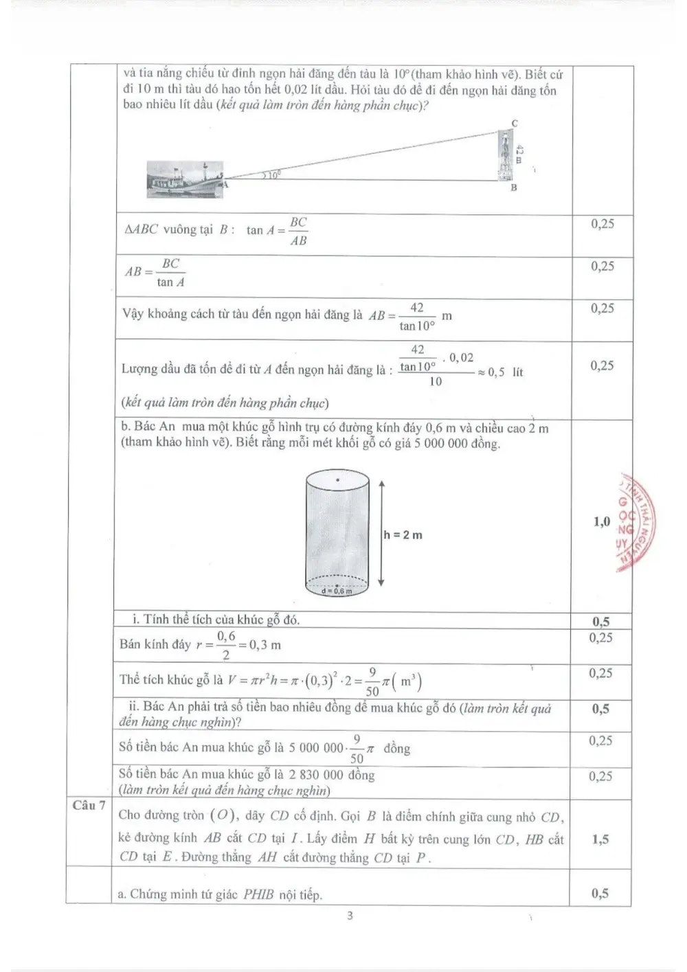 Đề thi thử Toán vào lớp 10 năm 2026-2027 trường THPT Điềm Thụy (Thái Nguyên) - trang 5