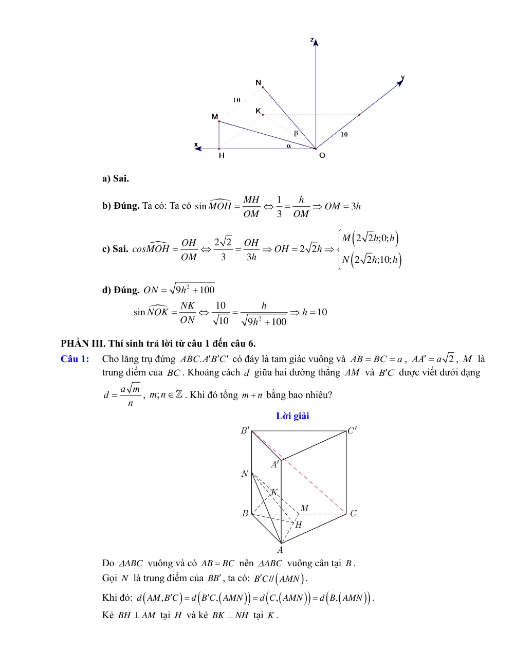 Đề thi thử Tốt nghiệp THPT Toán 2025-2026 trường THPT Hoằng Hóa 3 (Thanh Hóa) - trang 16