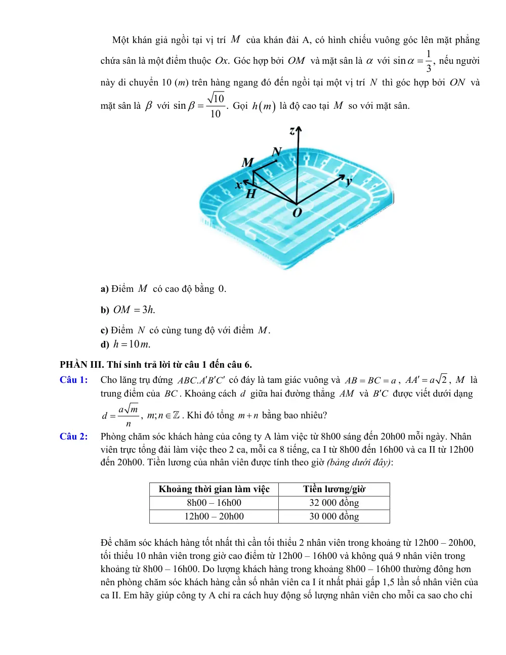 Đề thi thử Tốt nghiệp THPT Toán 2025-2026 trường THPT Hoằng Hóa 3 (Thanh Hóa) - trang 5