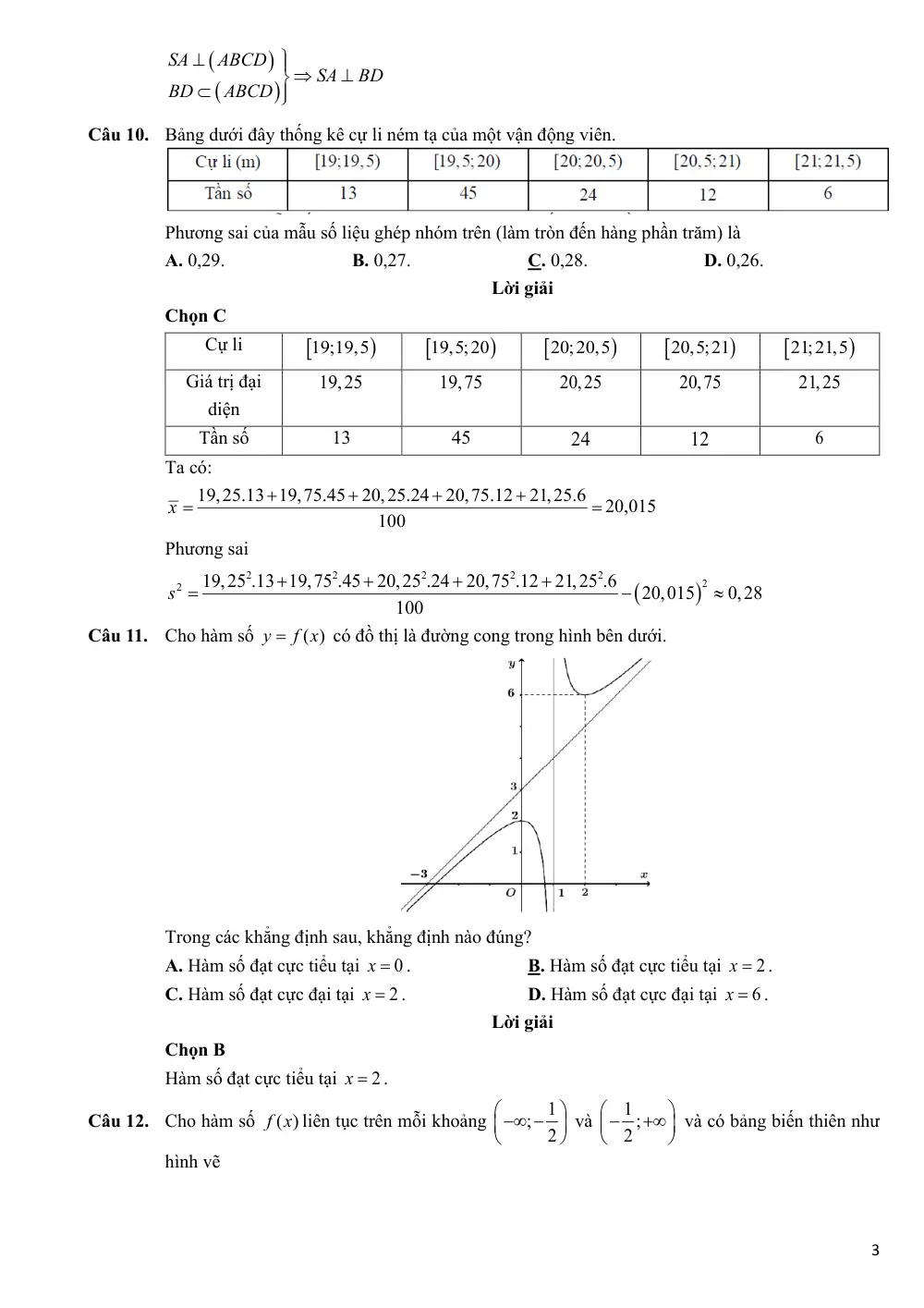 Đề thi thử Tốt nghiệp THPT Toán (lần 2) 2025-2026 trường THPT Mường Lát (Thanh Hóa) - trang 13