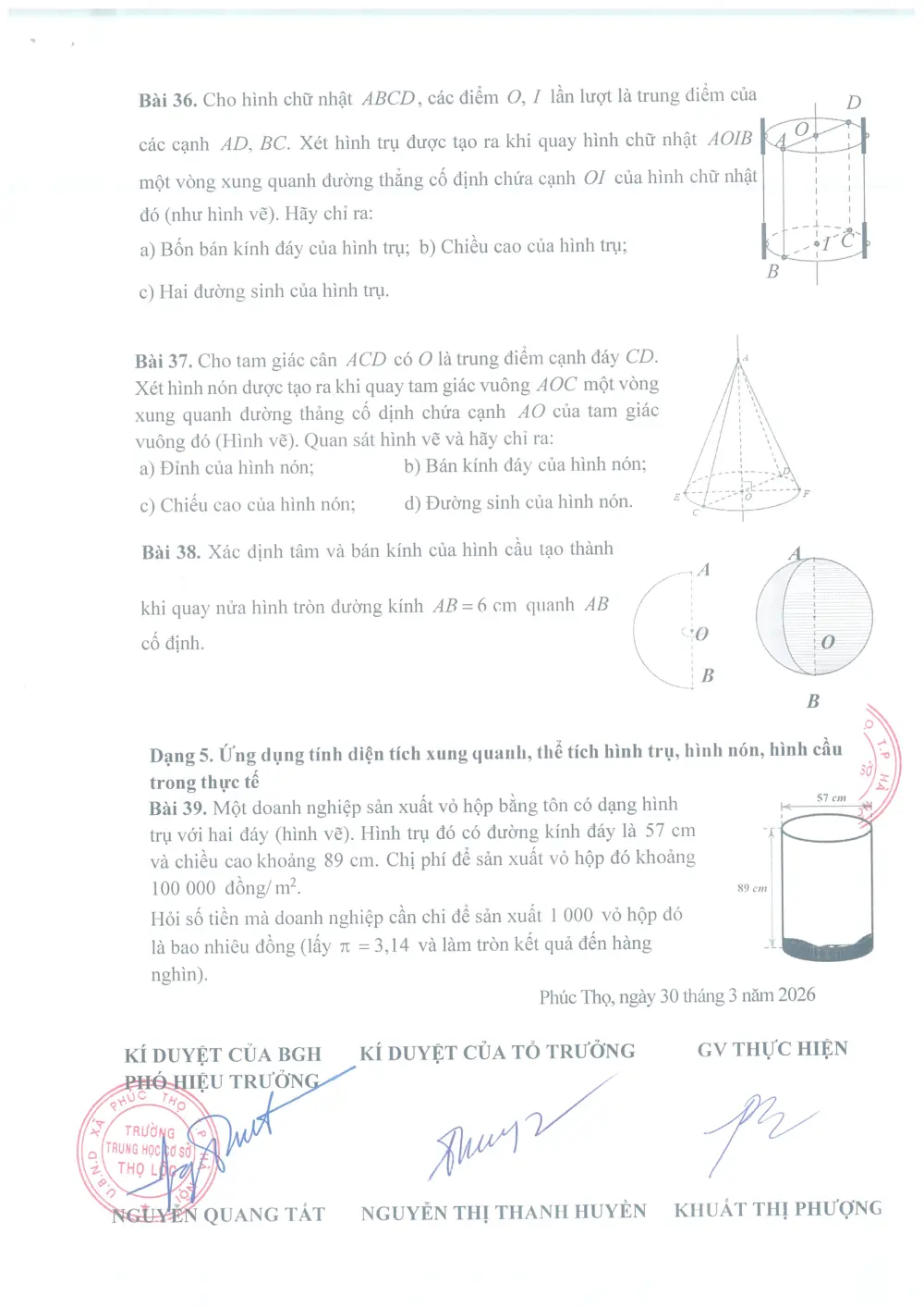Đề cương ôn tập Học kì 2 Toán 9 trường THCS Thọ Lộc (Hà Nội) năm 2025-2026 - trang 7