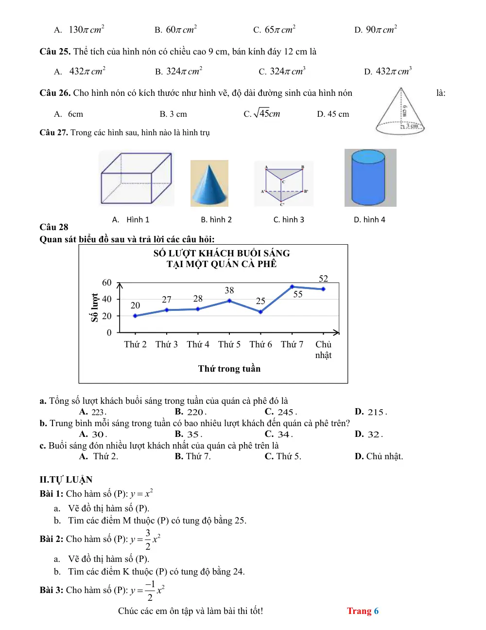 Đề cương ôn tập Học kì 2 Toán 9 trường THCS Dương Văn Mạnh (TP Hồ Chí Minh) năm 2025-2026 - trang 6