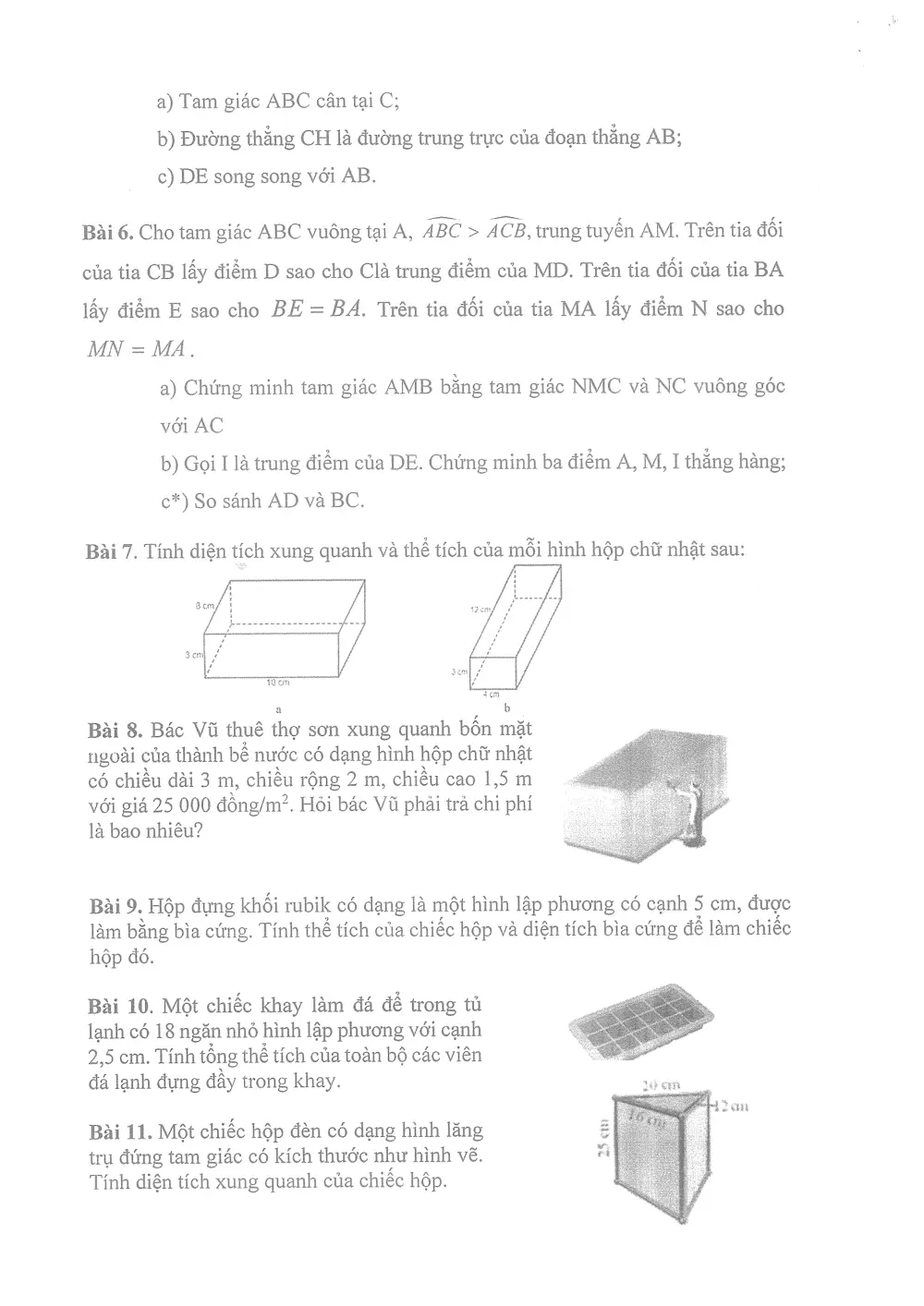 Đề cương ôn tập Học kì 2 Toán 7 năm 2025-2026 trường THCS Thọ Lộc (Hà Nội) - trang 6