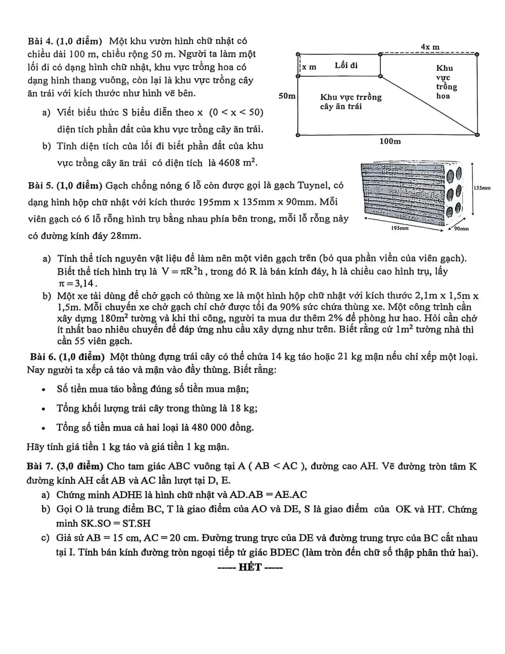 Đề thi thử Toán vào lớp 10 năm 2026-2027 trường THCS Chu Văn An (TP Hồ Chí Minh) - trang 2