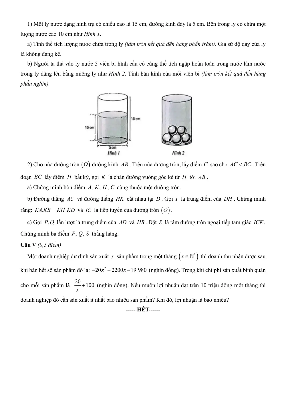 Đề thi thử Toán vào lớp 10 năm 2026-2027 trường THCS Tự Lập (Hà Nội) - trang 2