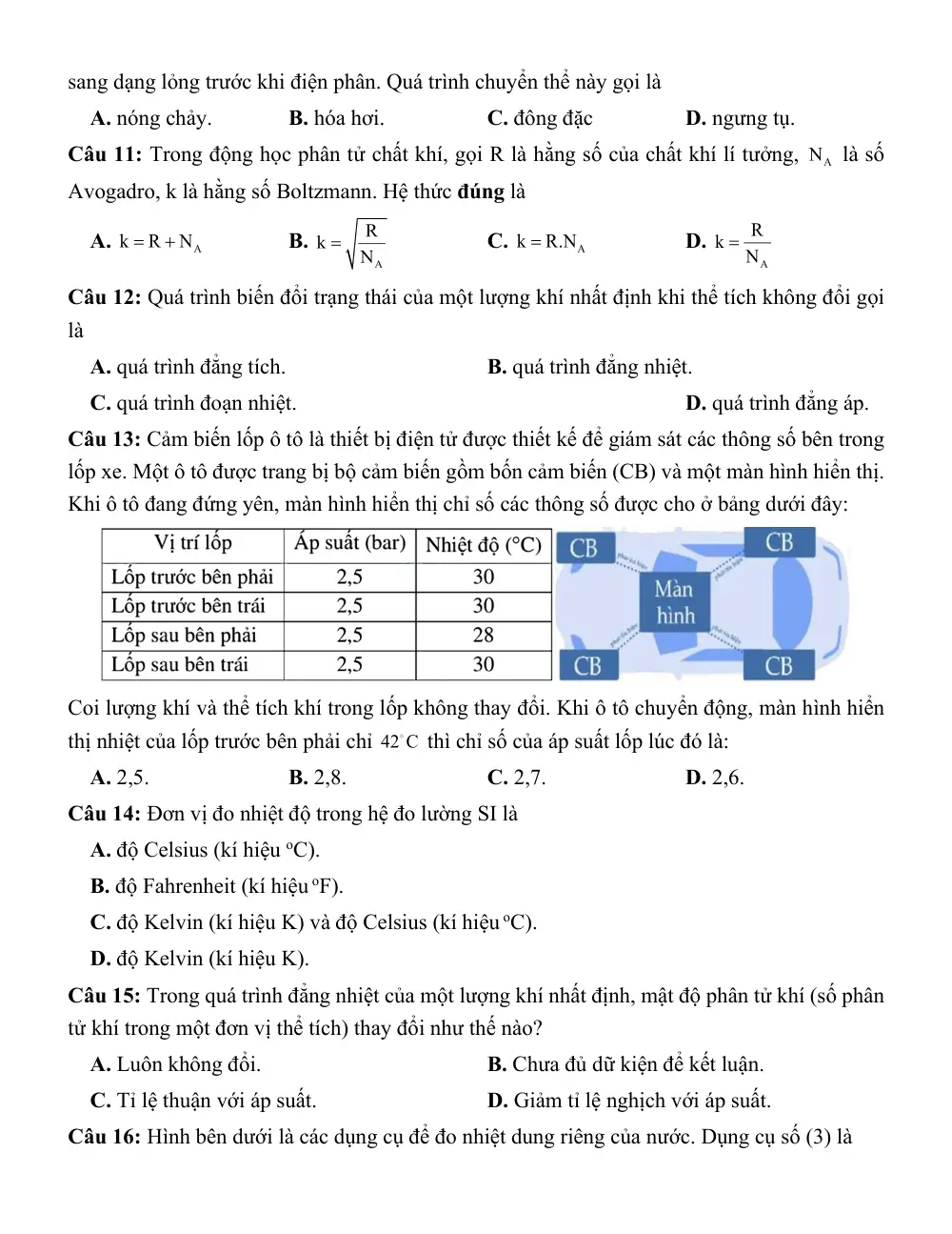 Đề thi thử Tốt nghiệp THPT Vật Lí 2025 - 2026 trường THPT Cẩm Phả (lần 1) (Quảng Ninh) - trang 3