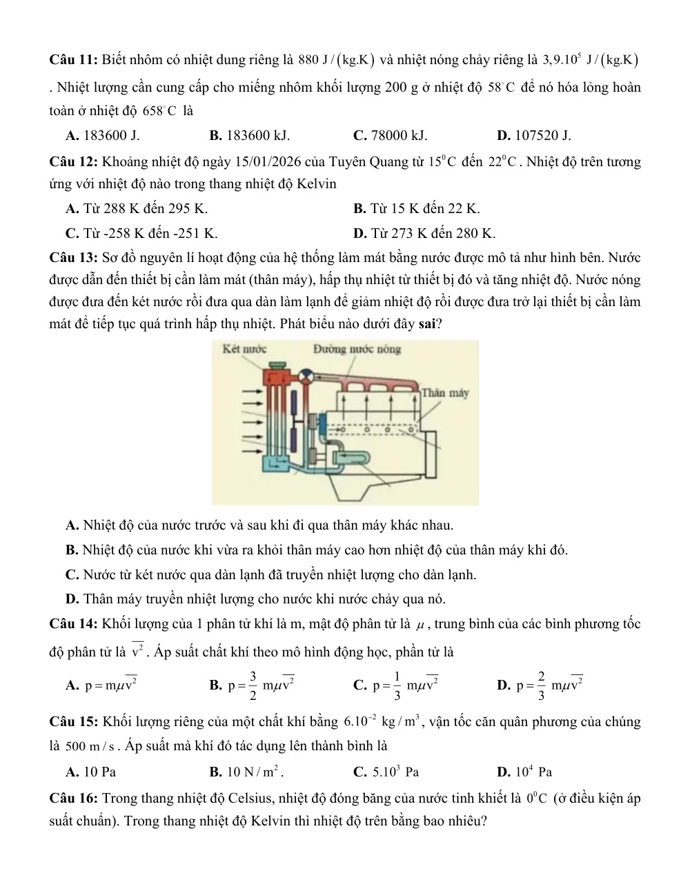 Đề thi thử Tốt nghiệp THPT Vật Lí 2025 - 2026 Sở Tuyên Quang - trang 3