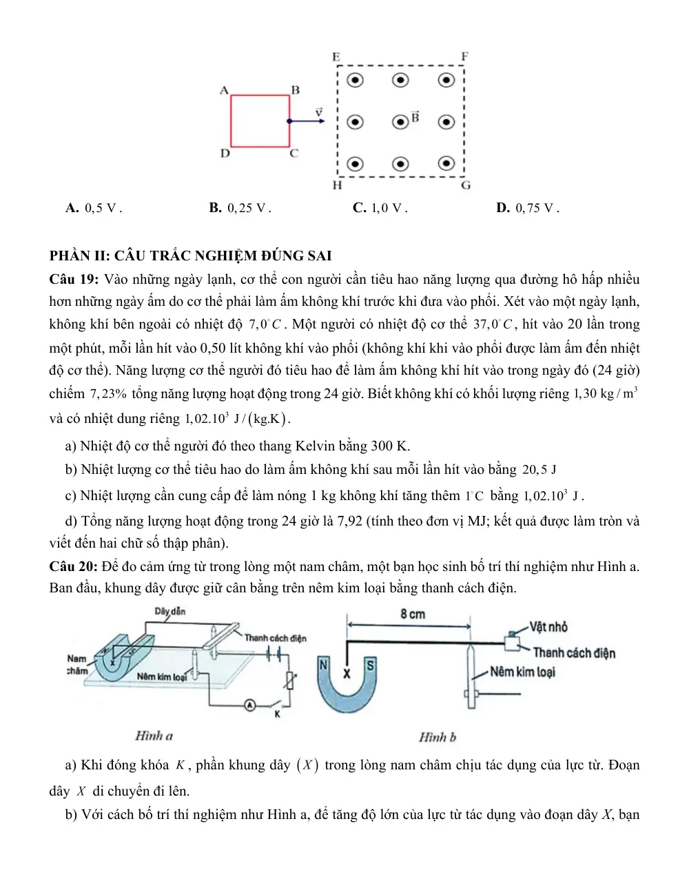 Đề thi thử Tốt nghiệp THPT Vật Lí 2025 - 2026 trường THPT Nguyễn Thị Minh Khai (lần 1) (Hà Nội) - trang 5