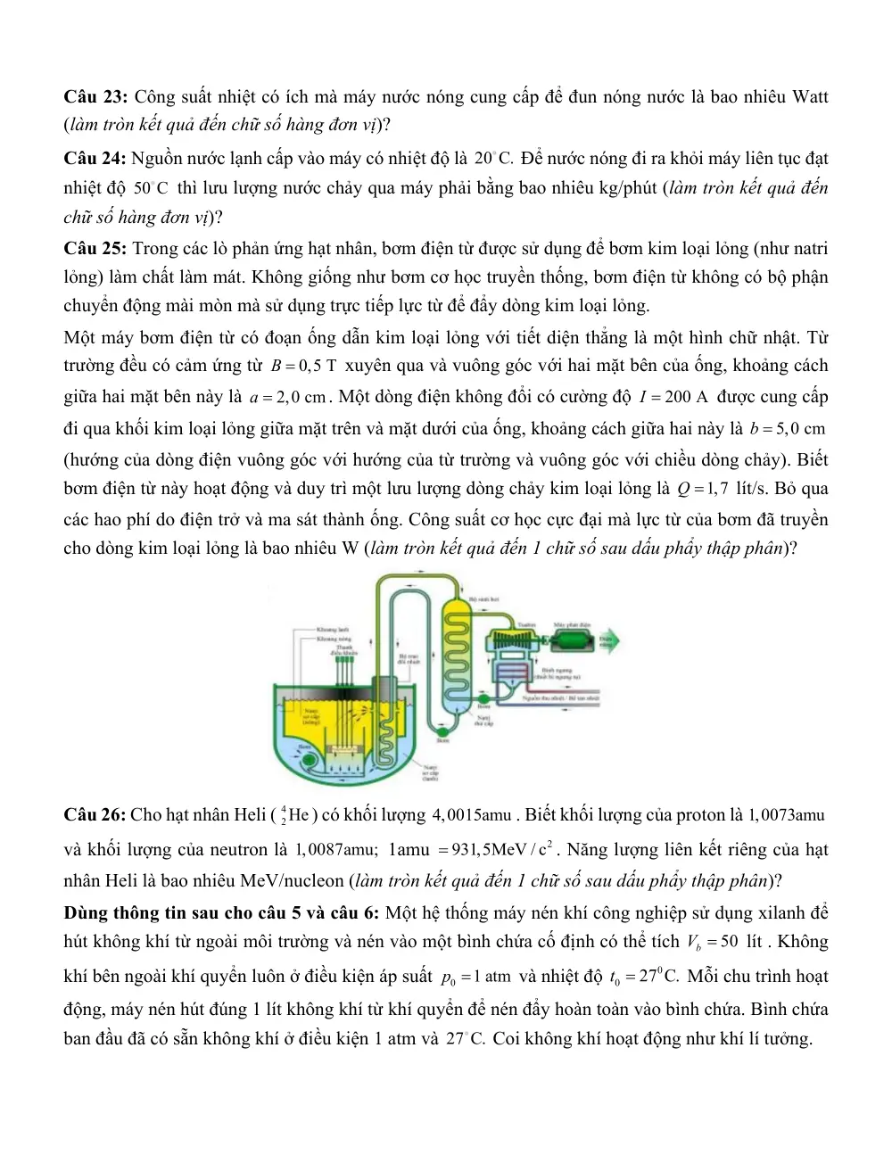 Đề thi thử Tốt nghiệp THPT Vật Lí 2025 - 2026 Sở Hà Tĩnh (lần 1) - trang 7