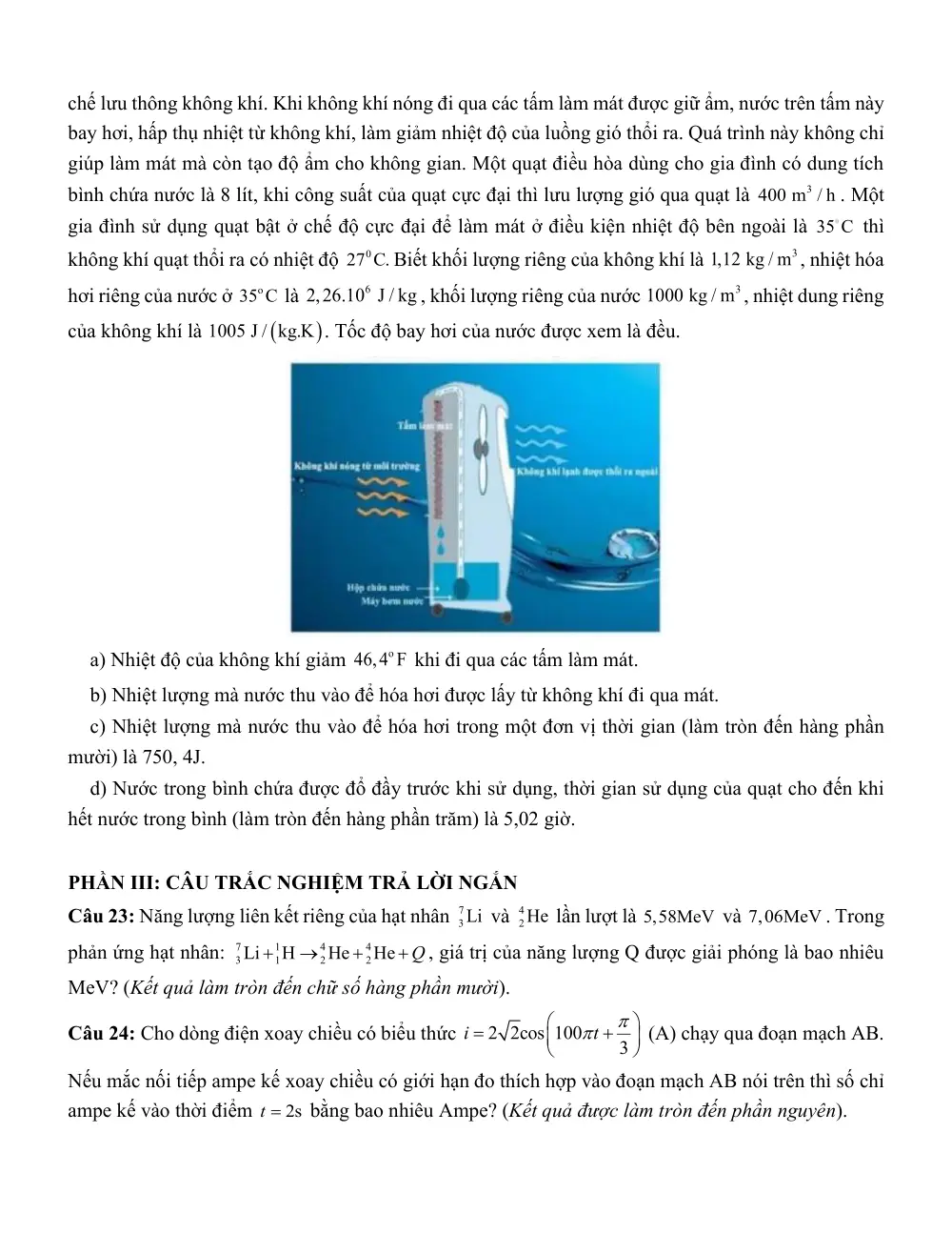 Đề thi thử Tốt nghiệp THPT Vật Lí 2025 - 2026 trường THPT Cẩm Xuyên (lần 2) (Hà Tĩnh) - trang 5