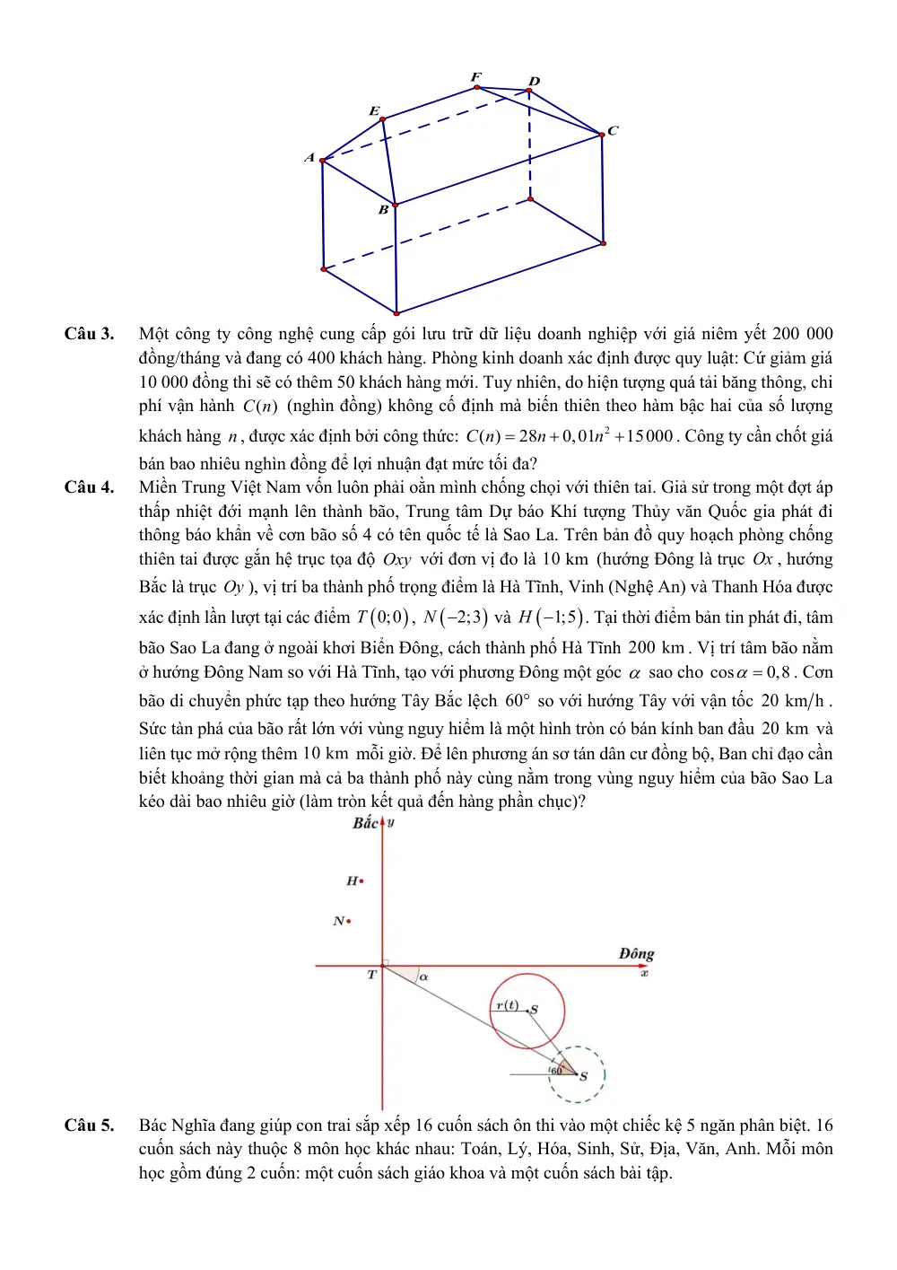 Đề thi thử Tốt nghiệp THPT Toán (lần 2) 2025-2026 trường TH-THCS-THPT Lê Thánh Tông (TP Hồ Chí Minh) - trang 5