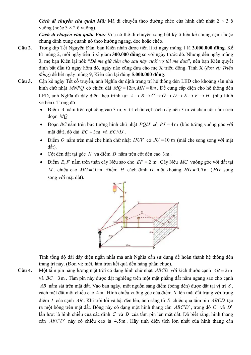 Đề thi thử Tốt nghiệp THPT Toán 2025-2026 trường TH-THCS&THPT Lê Thánh Tông (Hồ Chí Minh) - trang 5