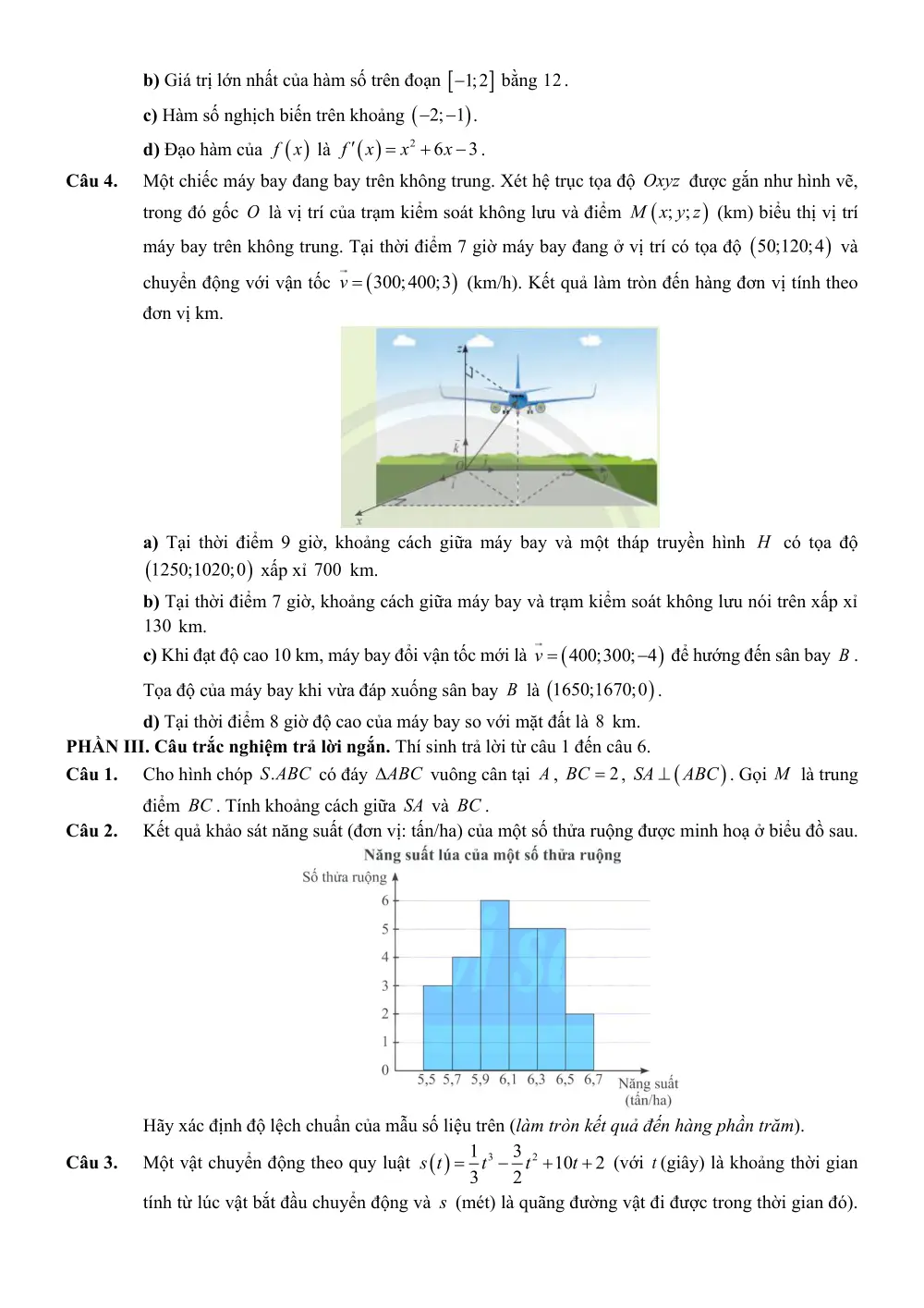 Đề thi thử Tốt nghiệp THPT Toán 2025-2026 Cụm chuyên môn 4 (Đắk Lắk) - trang 3