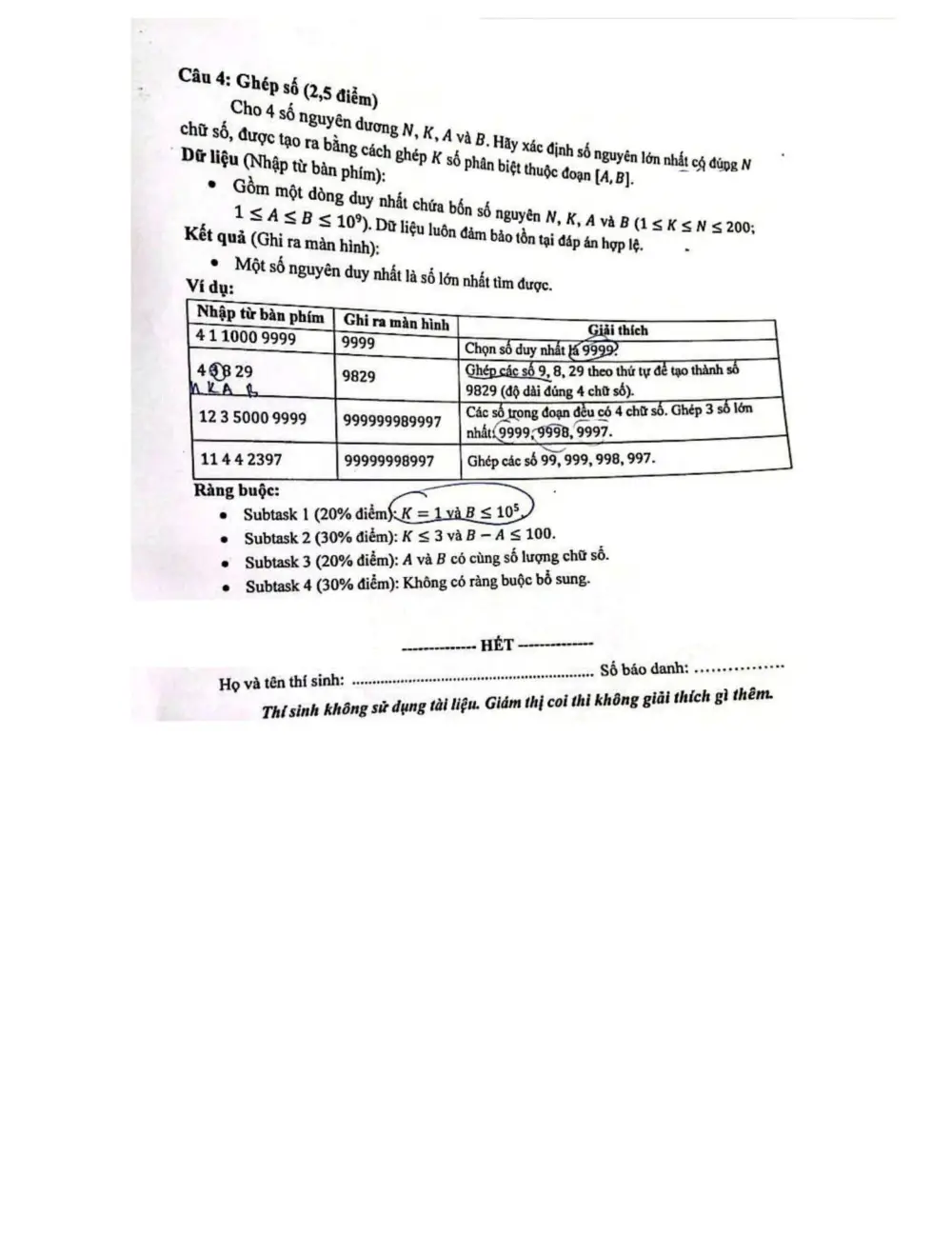 Đề tuyển sinh vào 10 chuyên Tin học 2026-2027 Sở Phú Thọ - trang 3