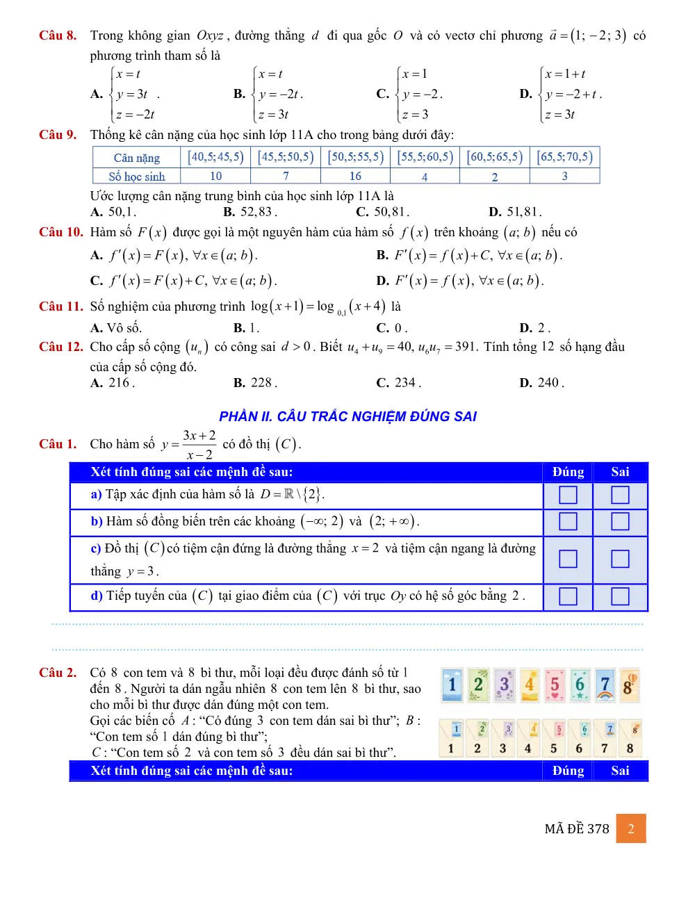 Đề thi thử Tốt nghiệp THPT Toán 2025-2026 trường Nguyễn Khuyến & Lê Thánh Tông (TP Hồ Chí Minh) - trang 2