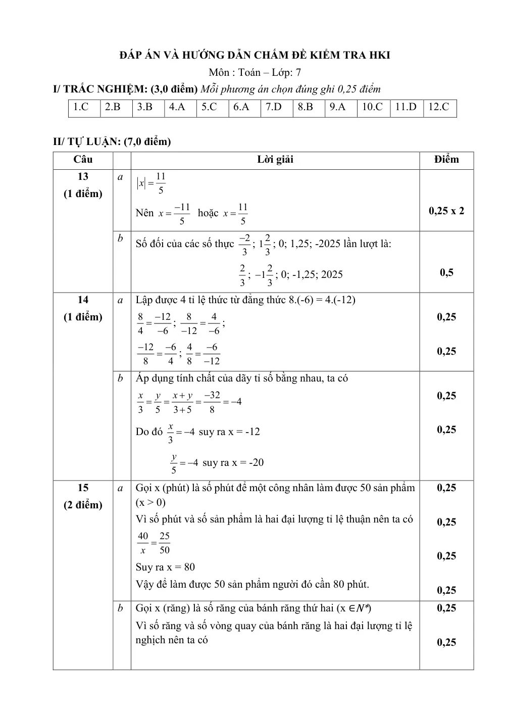 Đề thi Học kì 1 Toán 7 năm 2025-2026 trường THCS Tương Bình Hiệp (TP Hồ Chí Minh) - trang 4