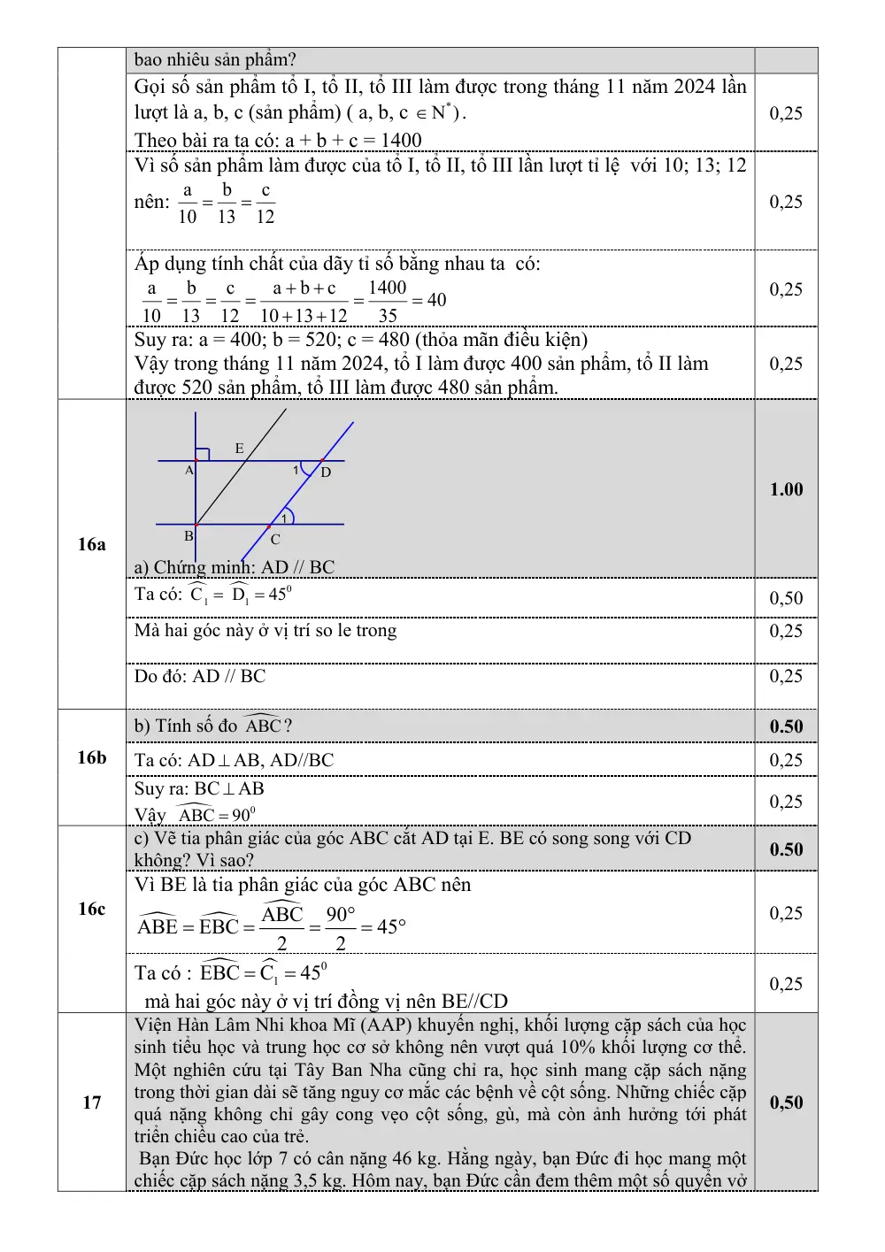 Đề thi Học kì 1 Toán 7 năm 2024-2025 trường THCS Đinh Tiên Hoàng (Khánh Hoà) - trang 7
