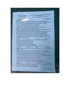 Trang đầu Đề chính thức Lịch sử năm 2026 Tốt nghiệp THPT (Mã đề 0836)