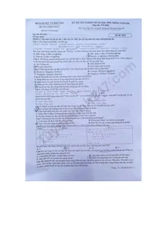 Trang đầu Đề chính thức Tin học năm 2026 Tốt nghiệp THPT (Mã đề 0525) (Có đáp án)