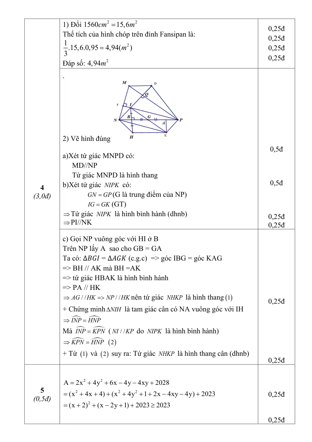 Đề thi Giữa kì 1 Toán 8 năm 2024-2025 trường THCS Phúc Lợi (Hà Nội) - trang 15