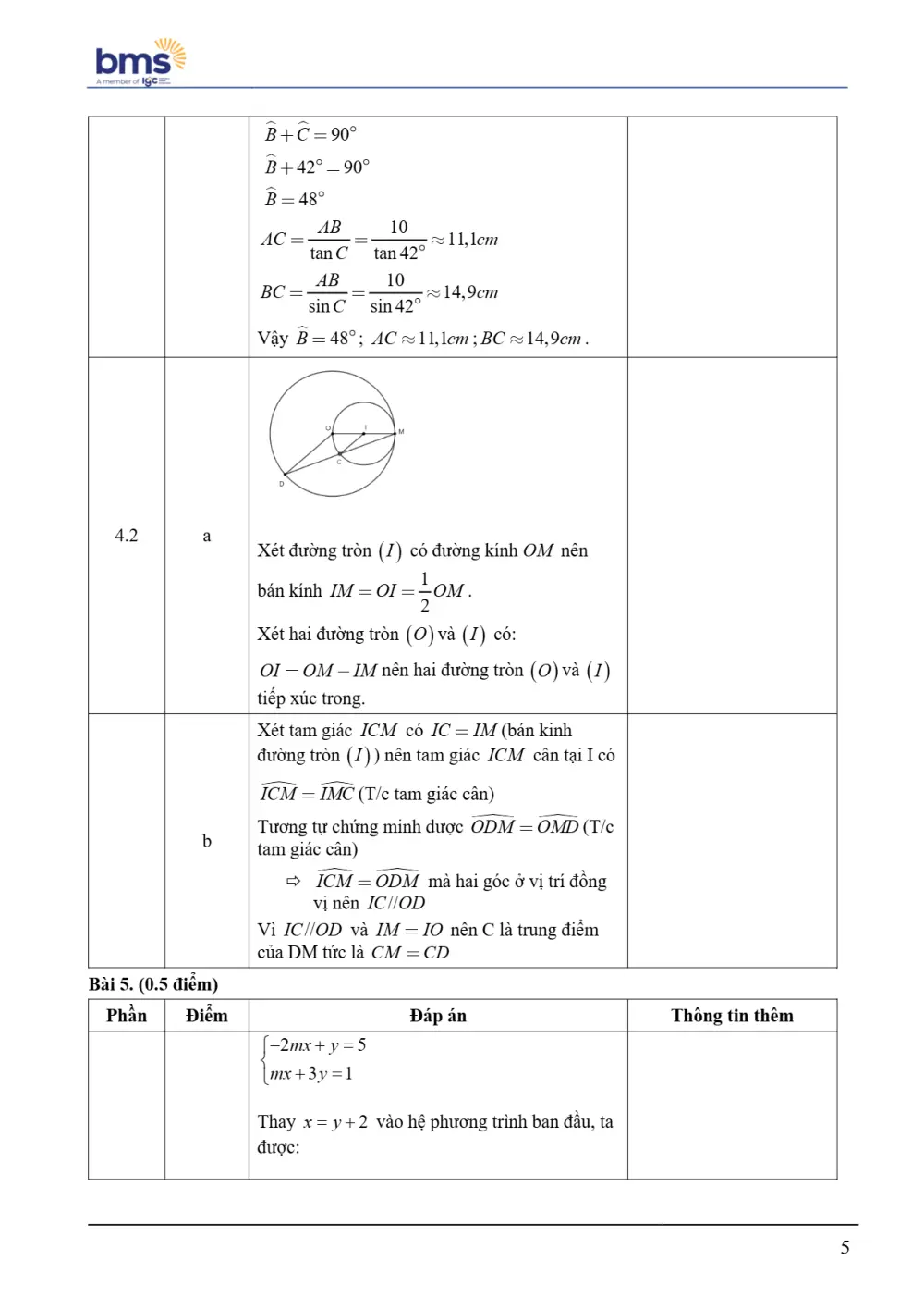 Đề thi Giữa kì 1 Toán 9 năm 2024-2025 trường Ban Mai School (Hà Nội) - trang 5