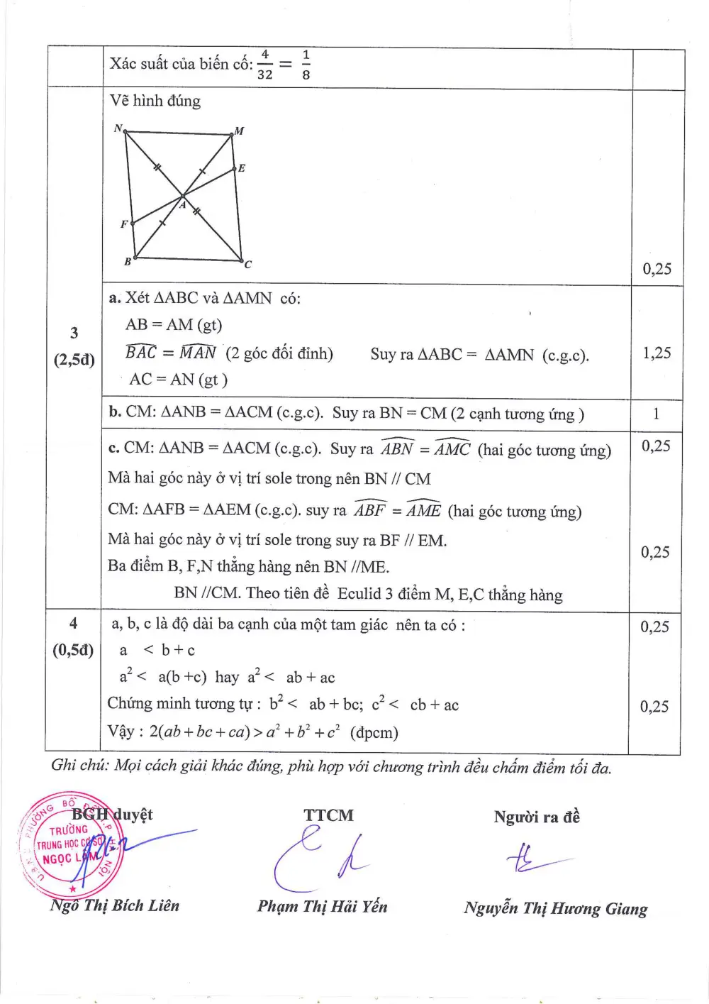 Đề thi Giữa kì 2 Toán 7 năm 2025-2026 trường THCS Ngọc Lâm (Hà Nội) - trang 5