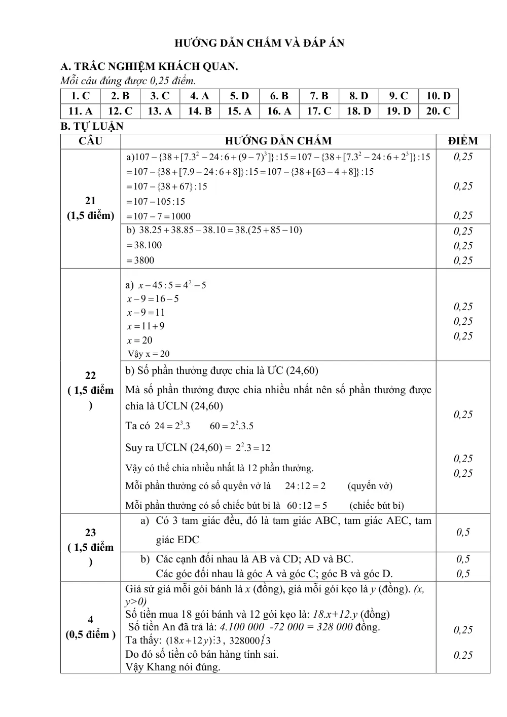 Đề thi Giữa kì 1 Toán 6 năm 2025-2026 trường TH&THCS Vạn An (Bắc Ninh) - trang 4