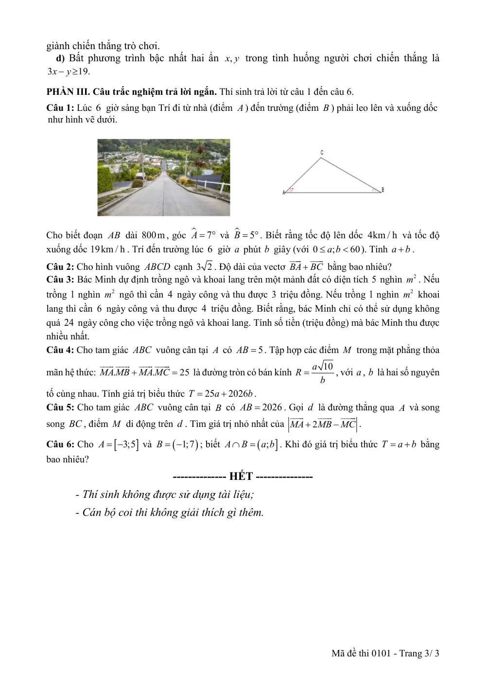 Đề thi Học kì 1 Toán 10 năm 2025-2026 Sở Hưng Yên - trang 3
