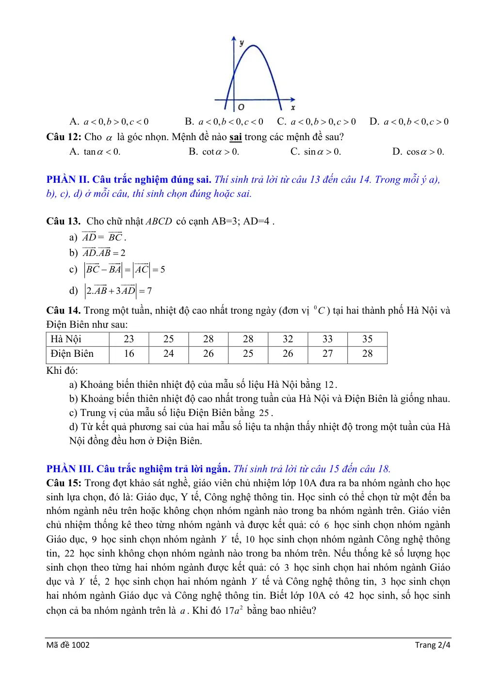 Đề thi Học kì 1 Toán 10 năm 2025-2026 trường THPT Nguyến Khuyến A (Đồng Nai) - trang 6