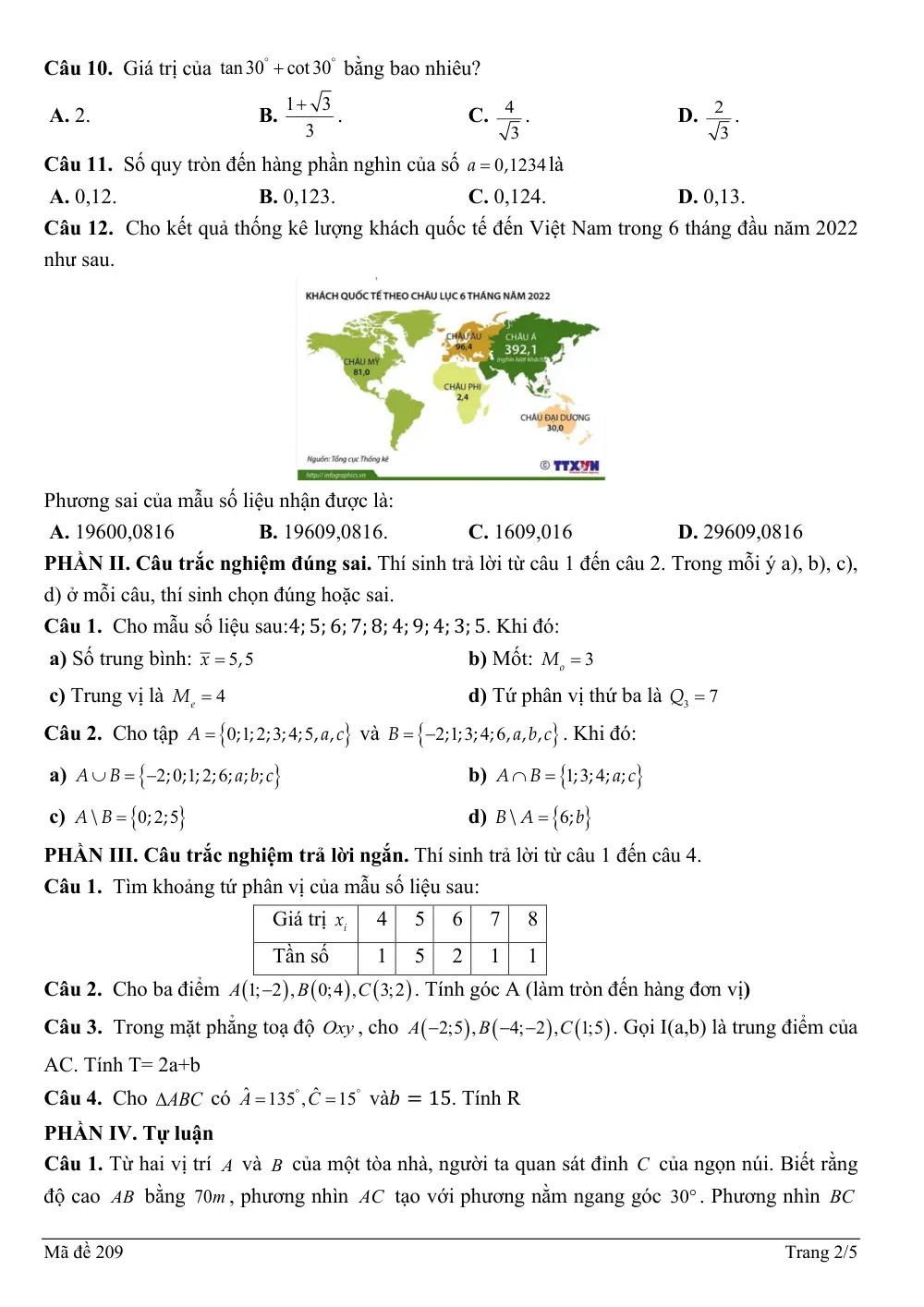 Đề thi Học kì 1 Toán 10 năm 2025-2026 trường THPT Nhữ Văn Lan (Hải Phòng) - trang 6