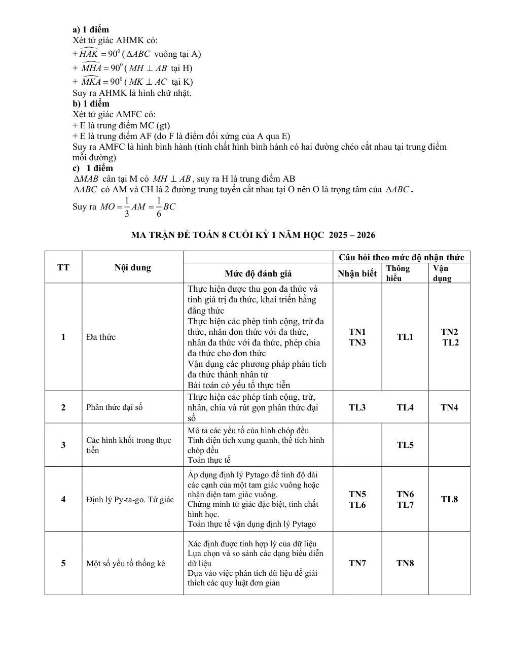 Đề thi Học kì 1 Toán 8 năm 2025-2026 trường THPT Lương Thế Vinh (TP Hồ Chí Minh) - trang 4